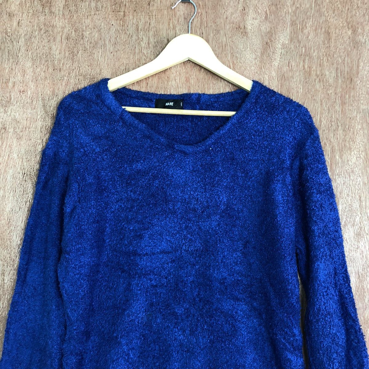 HARE DL Hare Blue Mohair Shag Shaggy fur mohair Knitwear #c310 Size US L / EU 52-54 / 3 - 2 Thumbnail