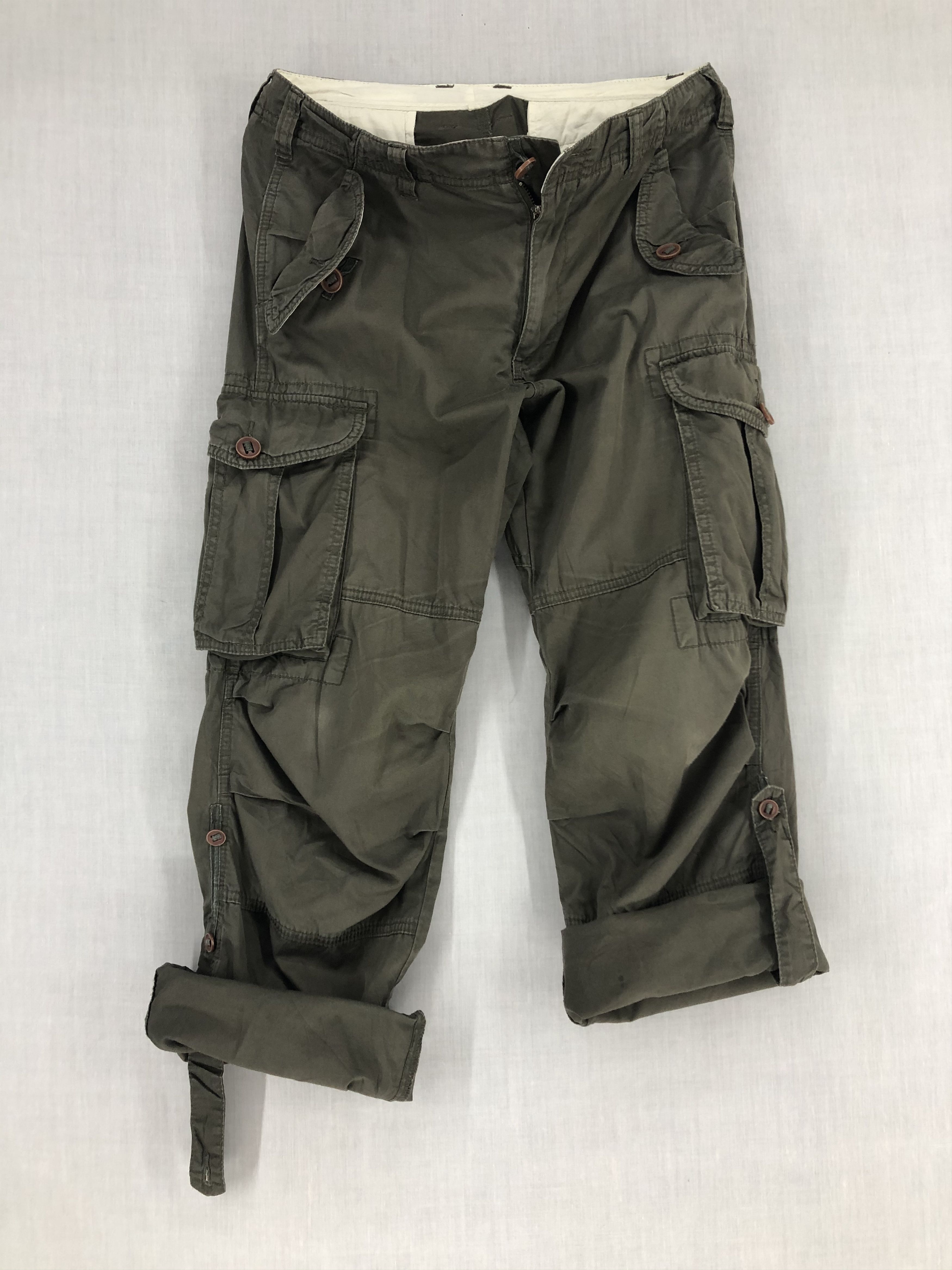 Takeo Kikuchi TAKEO KIKUCHI FADED CARGO PANTS Size US 34 / EU 50 - 3 Thumbnail