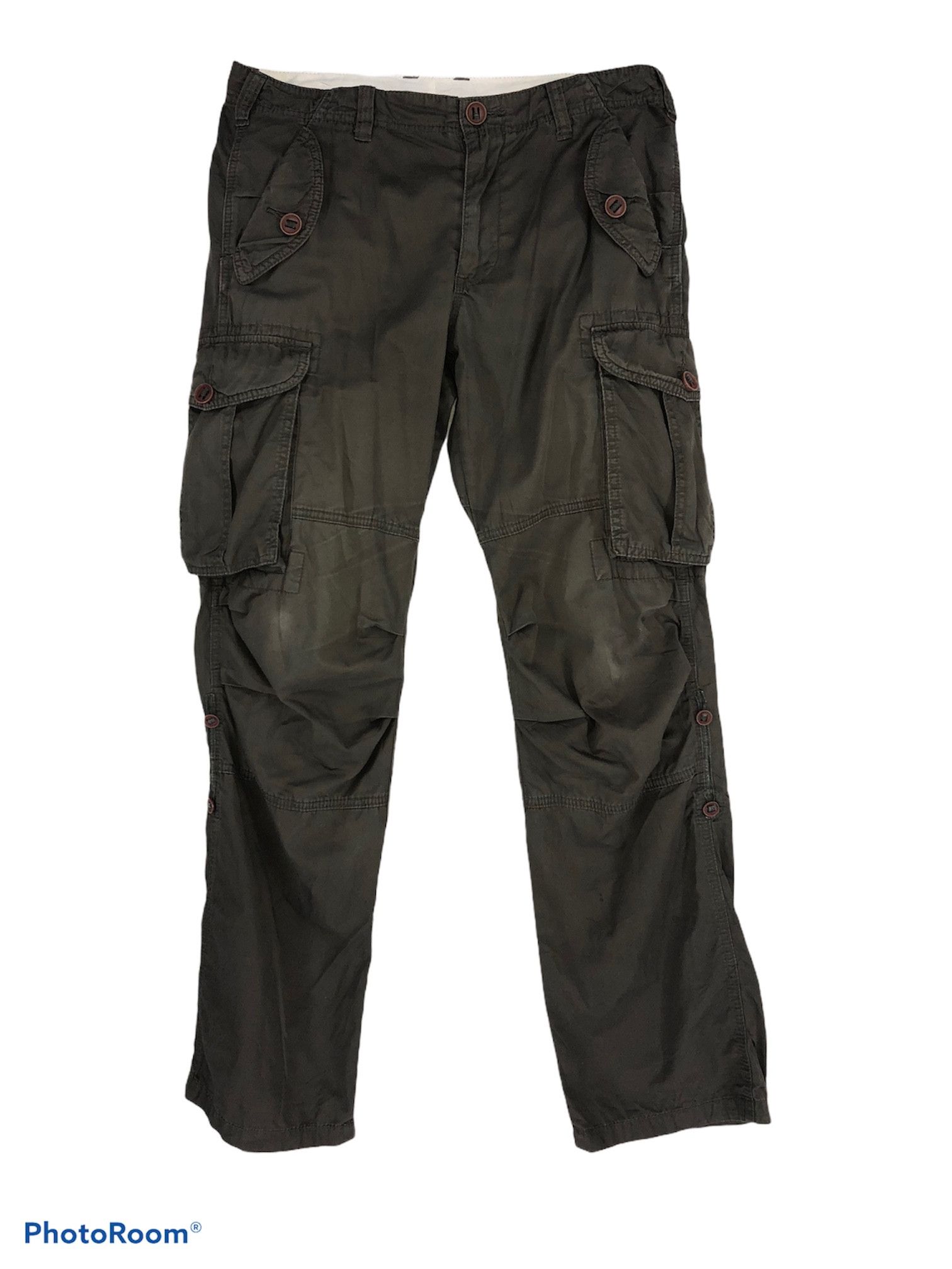 Takeo Kikuchi TAKEO KIKUCHI FADED CARGO PANTS Size US 34 / EU 50 - 1 Thumbnail