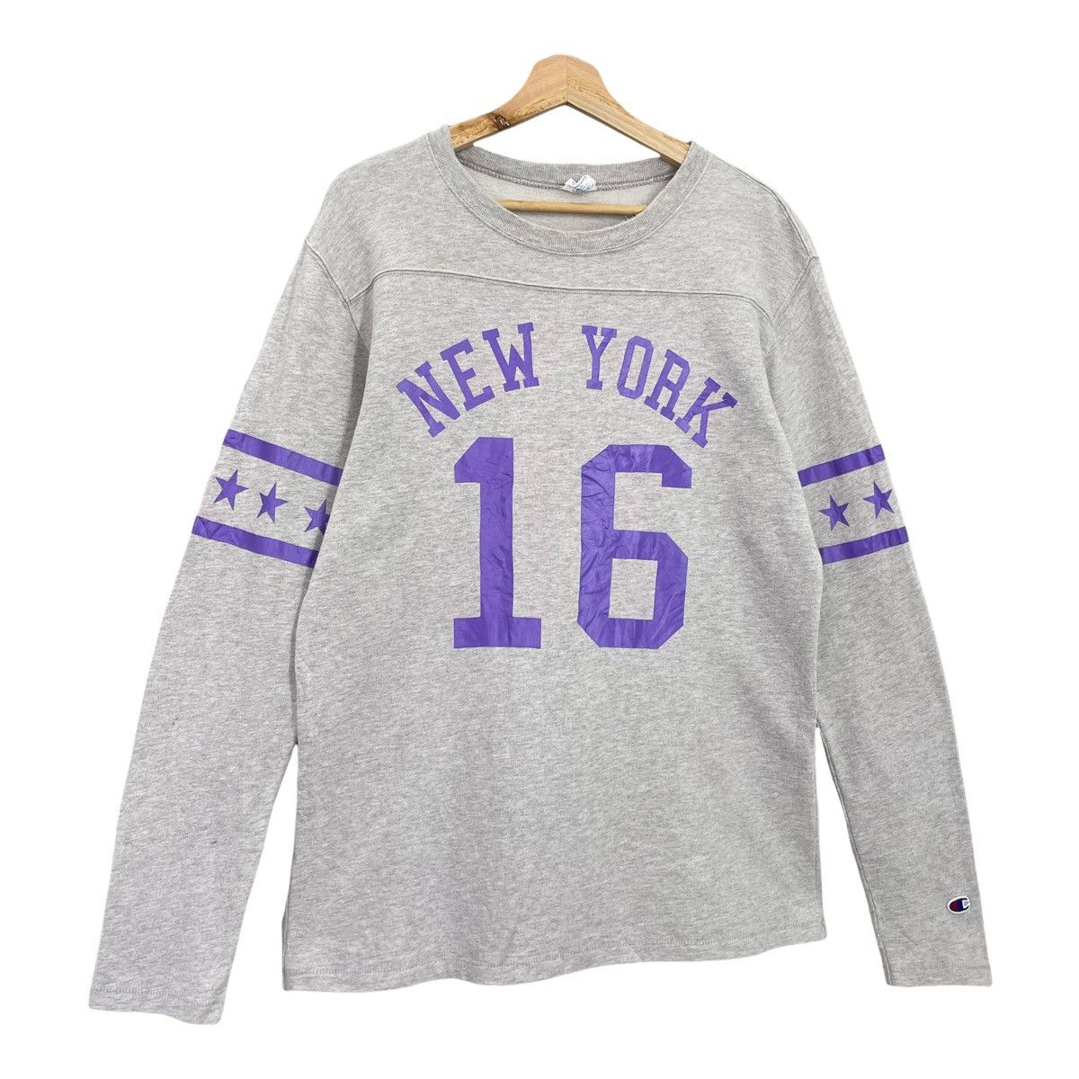 Champion Vintage 90s Champion New York Longsleeve Tee Size M Size US M / EU 48-50 / 2 - 2 Thumbnail