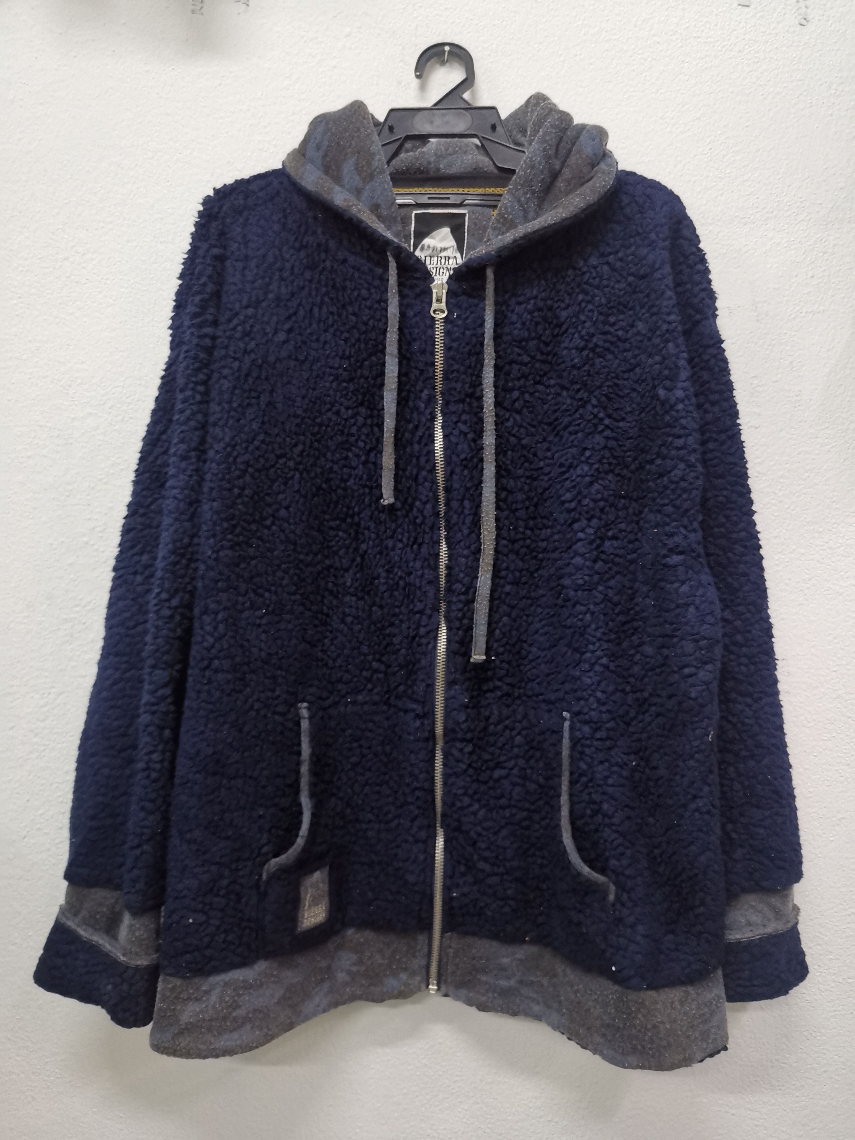 image of Oversized Sierra Designs Fleece Hoodie in Dark Blue, Men's (Size XL)