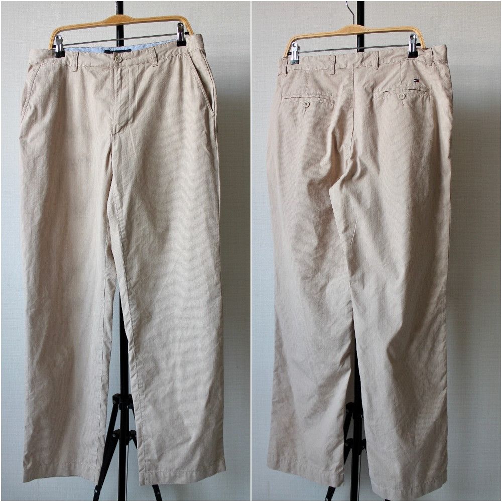 Tommy Hilfiger TOMMY HILFIGER Vintage Light Micro Striped Distressed Pants Size US 34 / EU 50 - 1 Thumbnail