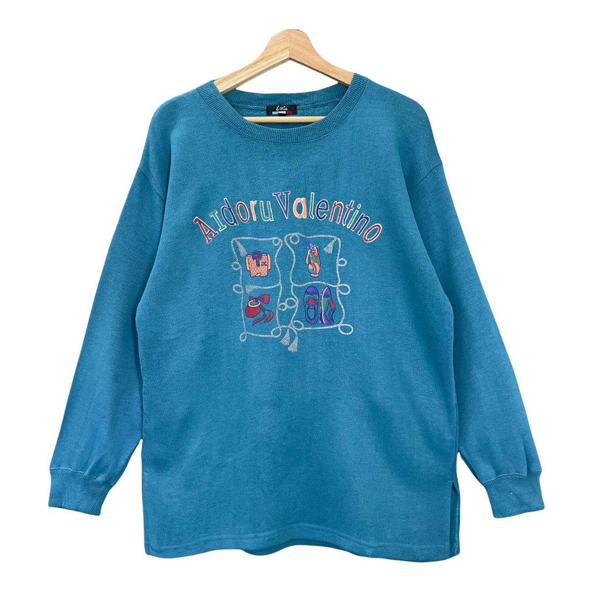 Japanese Brand Aidoru Valentino Multicolour Spellout Sweatshirt Size M Size US M / EU 48-50 / 2 - 3 Thumbnail