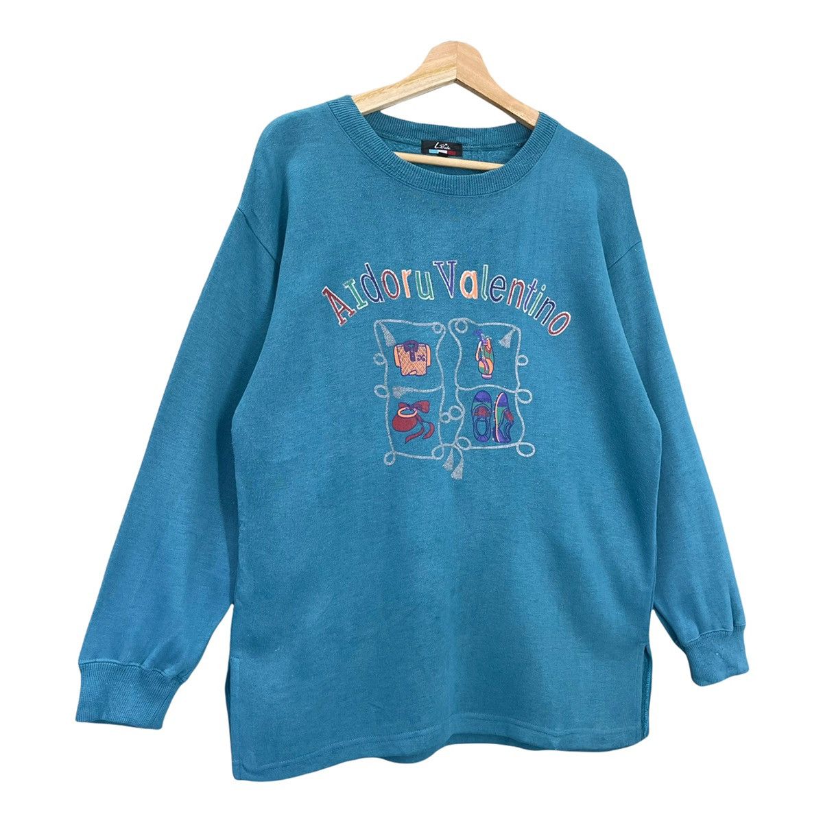 Japanese Brand Aidoru Valentino Multicolour Spellout Sweatshirt Size M Size US M / EU 48-50 / 2 - 2 Thumbnail