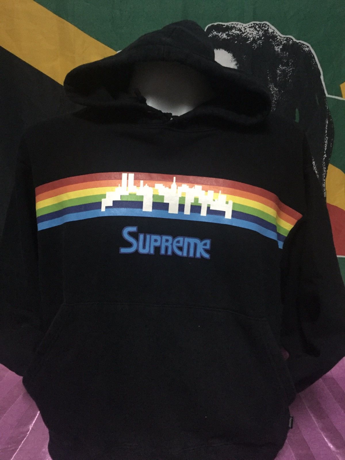 Supreme on sale rainbow hoodie