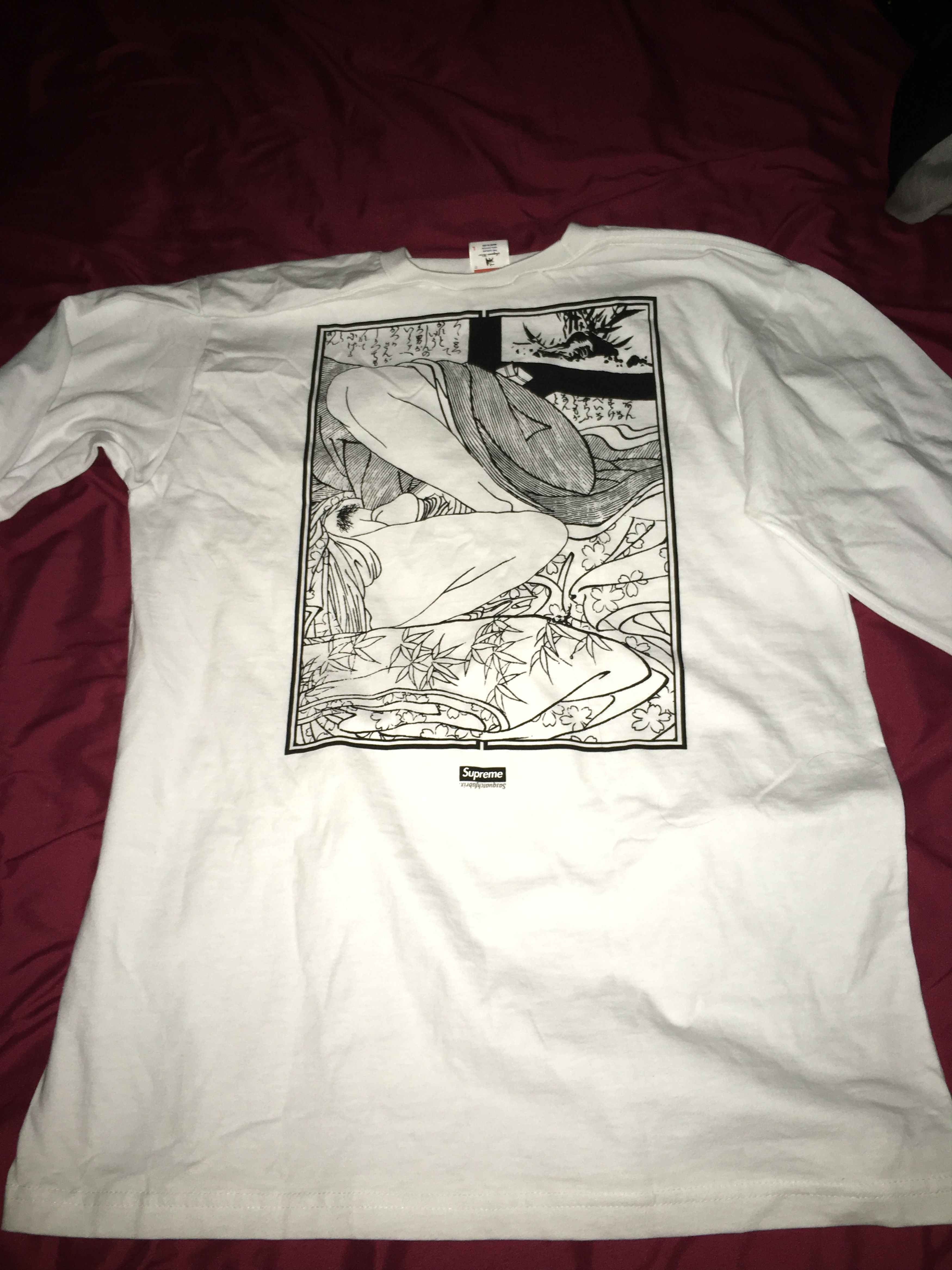 Supreme x Sasquatchfabrix. Shunga L/S Tee 白 (size LARGE) Supreme x Sasquatchfabrix SHUNGA L/S Tee Large SS16 New | eBay