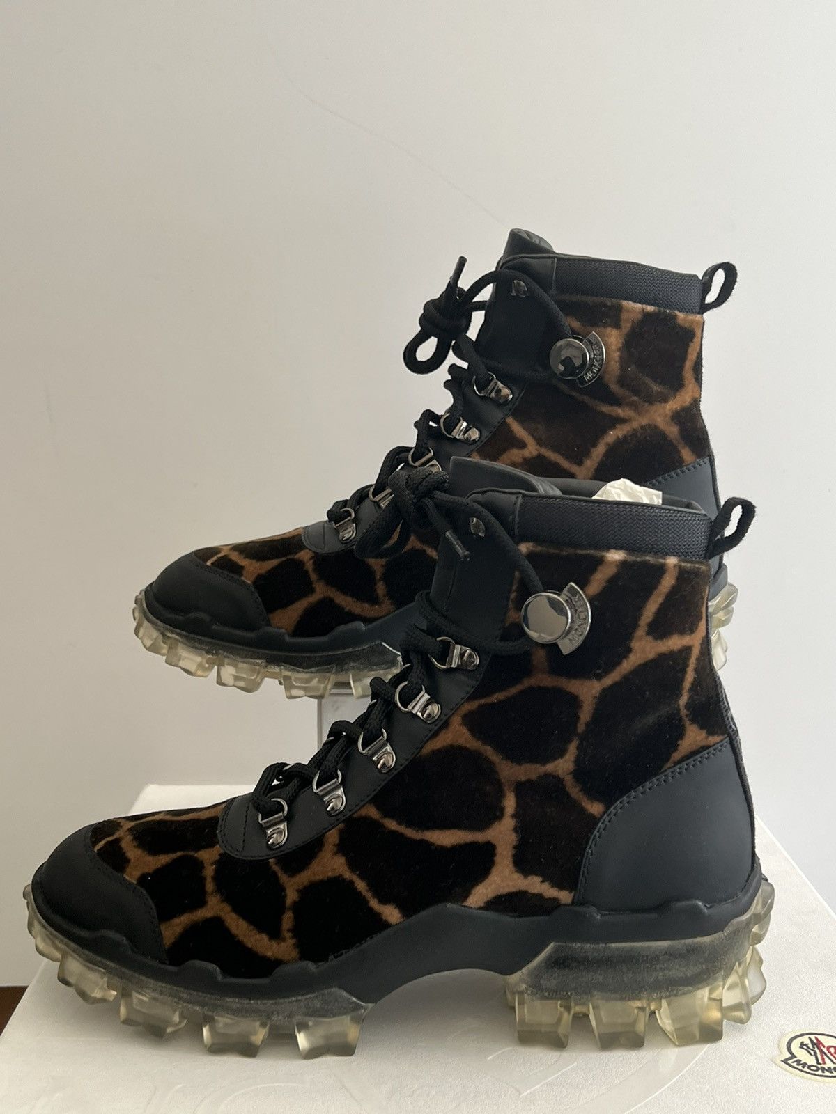 Moncler Moncler women Helis giraffe print hiking boot Size US 8 / EU 41 - 1 Thumbnail
