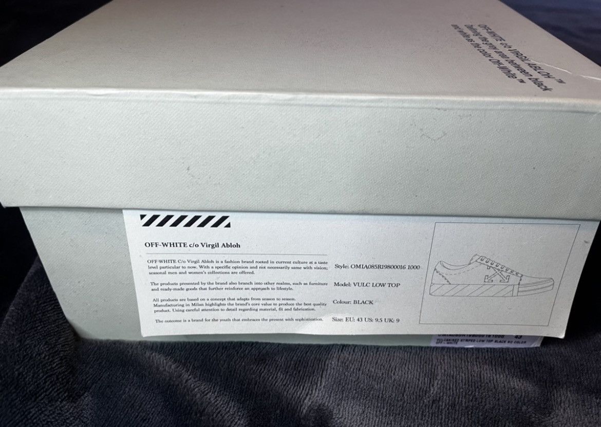 Off-White Off-White Vulc Low Top Black (Final Price Drop) Size US 10 / EU 43 - 4 Thumbnail