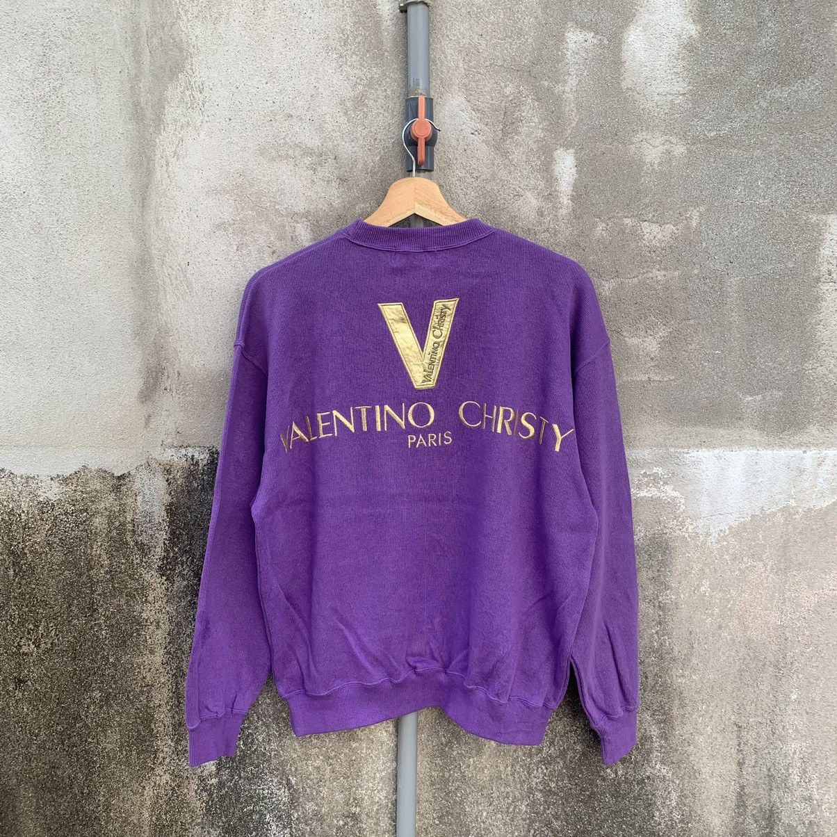 Japanese Brand × Valentino × Vintage 1990’s Vintage Valentino Christy Spell Out Crewneck Sweater Size US M / EU 48-50 / 2 - 2 Thumbnail