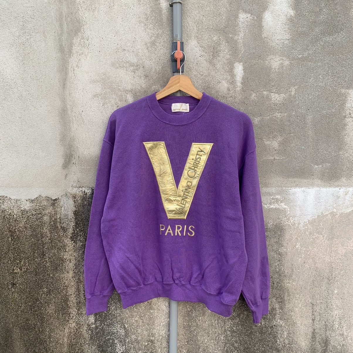 Japanese Brand × Valentino × Vintage 1990’s Vintage Valentino Christy Spell Out Crewneck Sweater Size US M / EU 48-50 / 2 - 1 Thumbnail