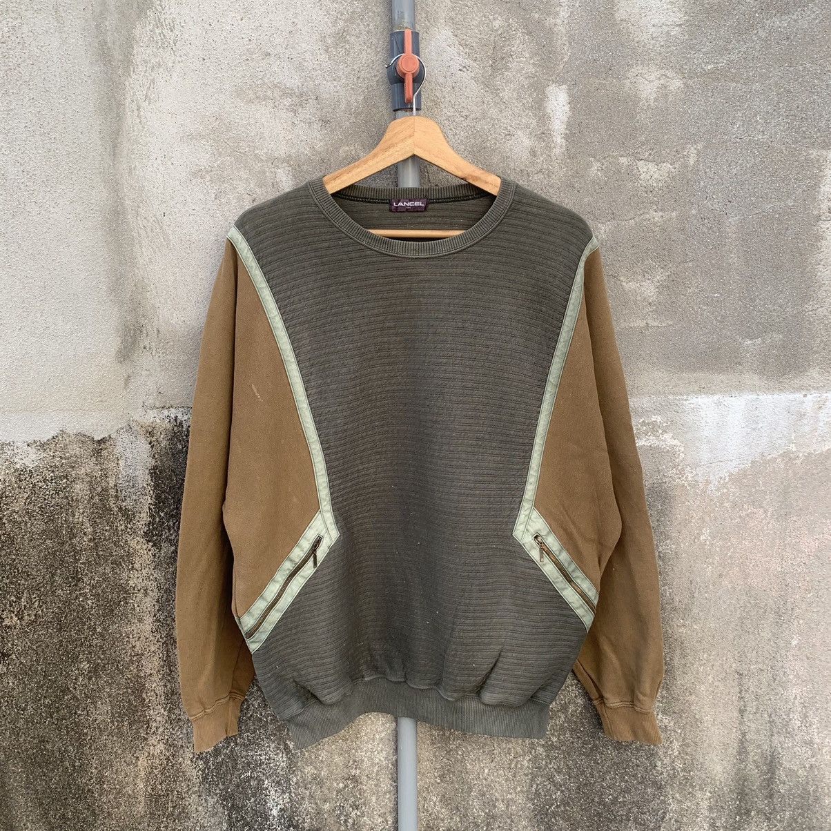 Designer × Lancel × Vintage Vintage Lancel Two Tone Pullover Sweater Sweatshirts Size US L / EU 52-54 / 3 - 1 Thumbnail