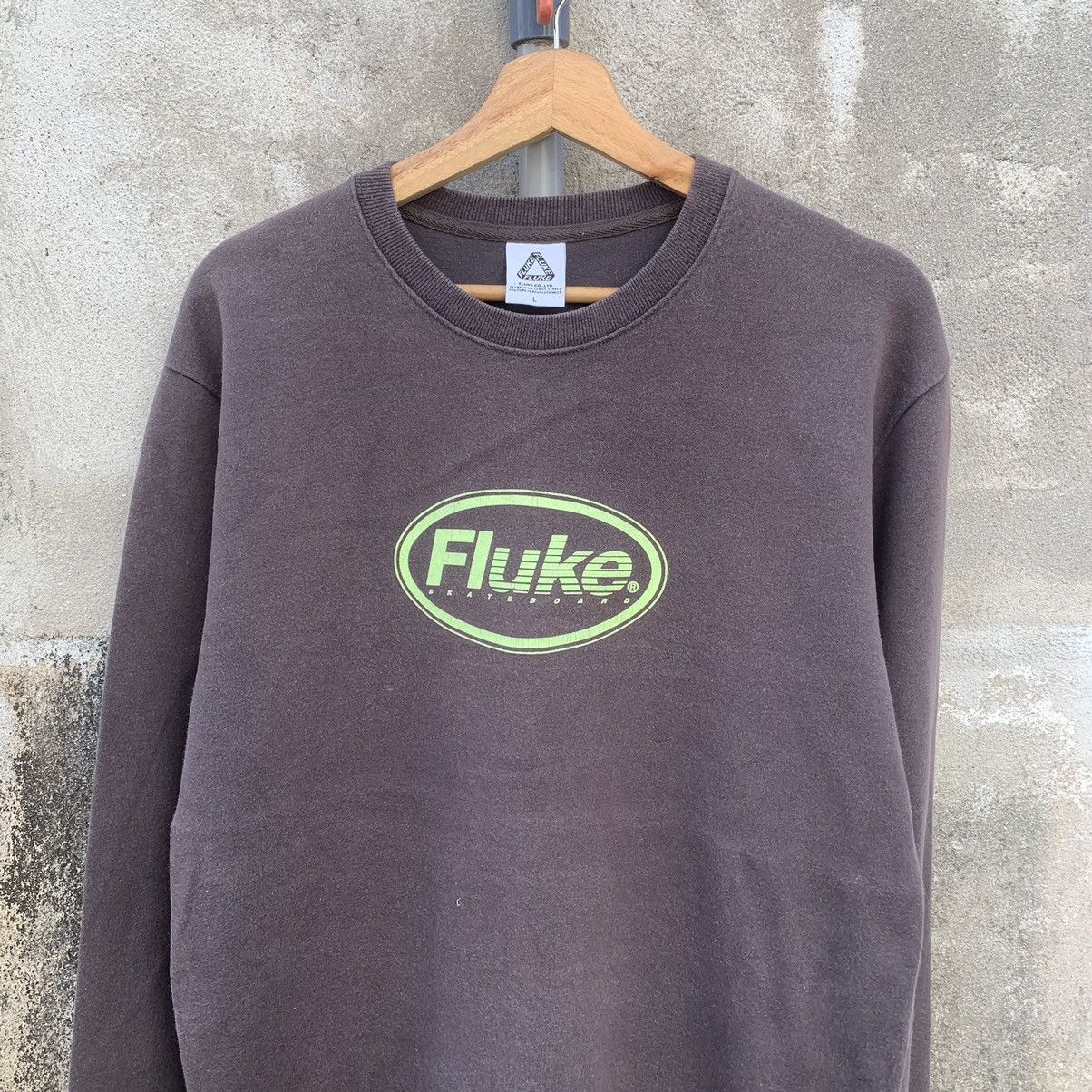 Flux × Vintage Vintage Fluke Skateboard Crewneck Sweater Sweatshirts Size US L / EU 52-54 / 3 - 2 Thumbnail