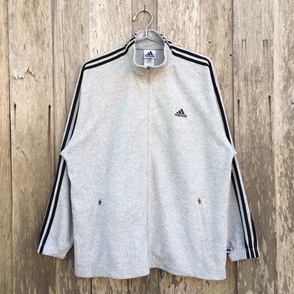 Adidas × Vintage Adidas Zip Up Small Logo Sweatshirt Size US L / EU 52-54 / 3 - 1 Thumbnail