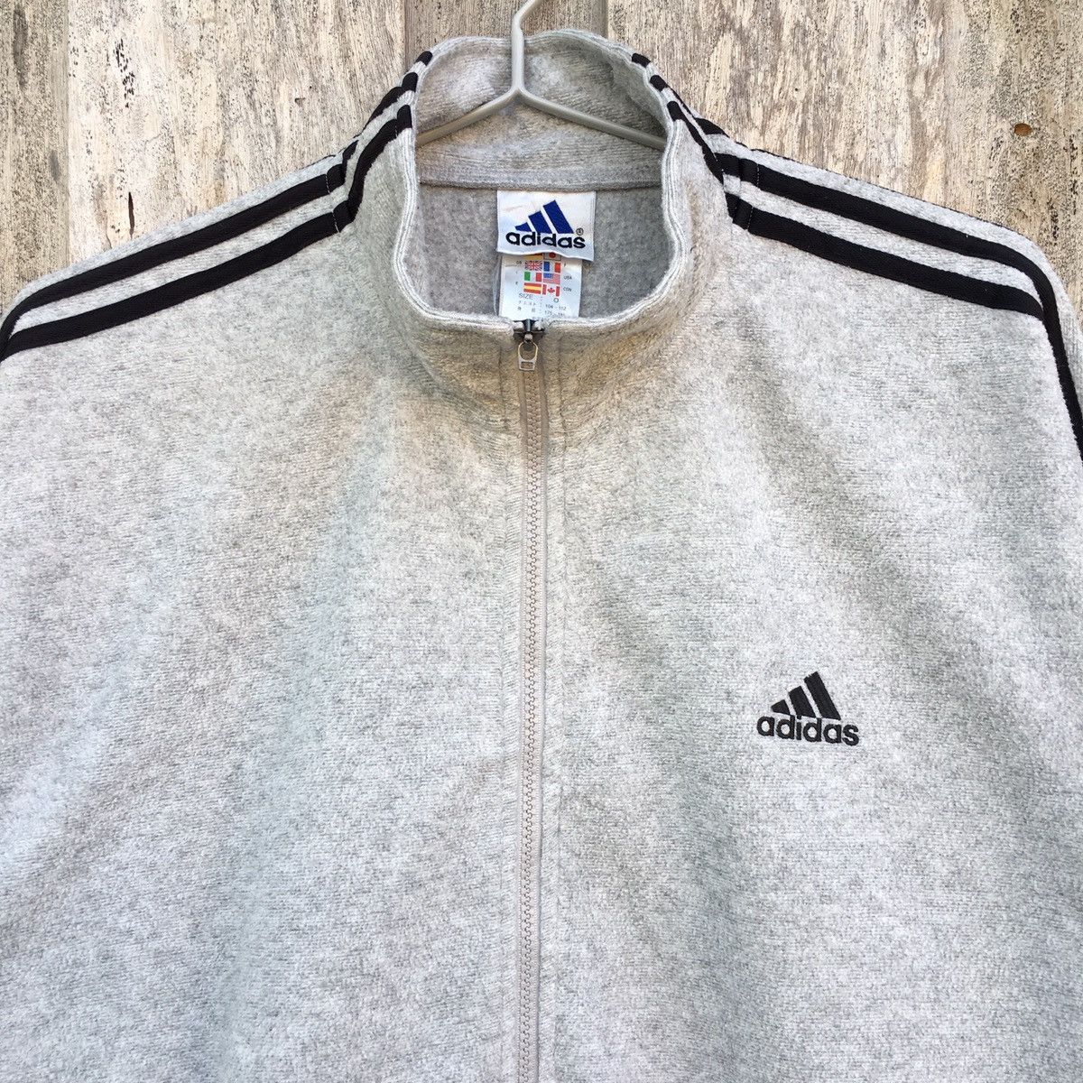 Adidas × Vintage Adidas Zip Up Small Logo Sweatshirt Size US L / EU 52-54 / 3 - 2 Thumbnail