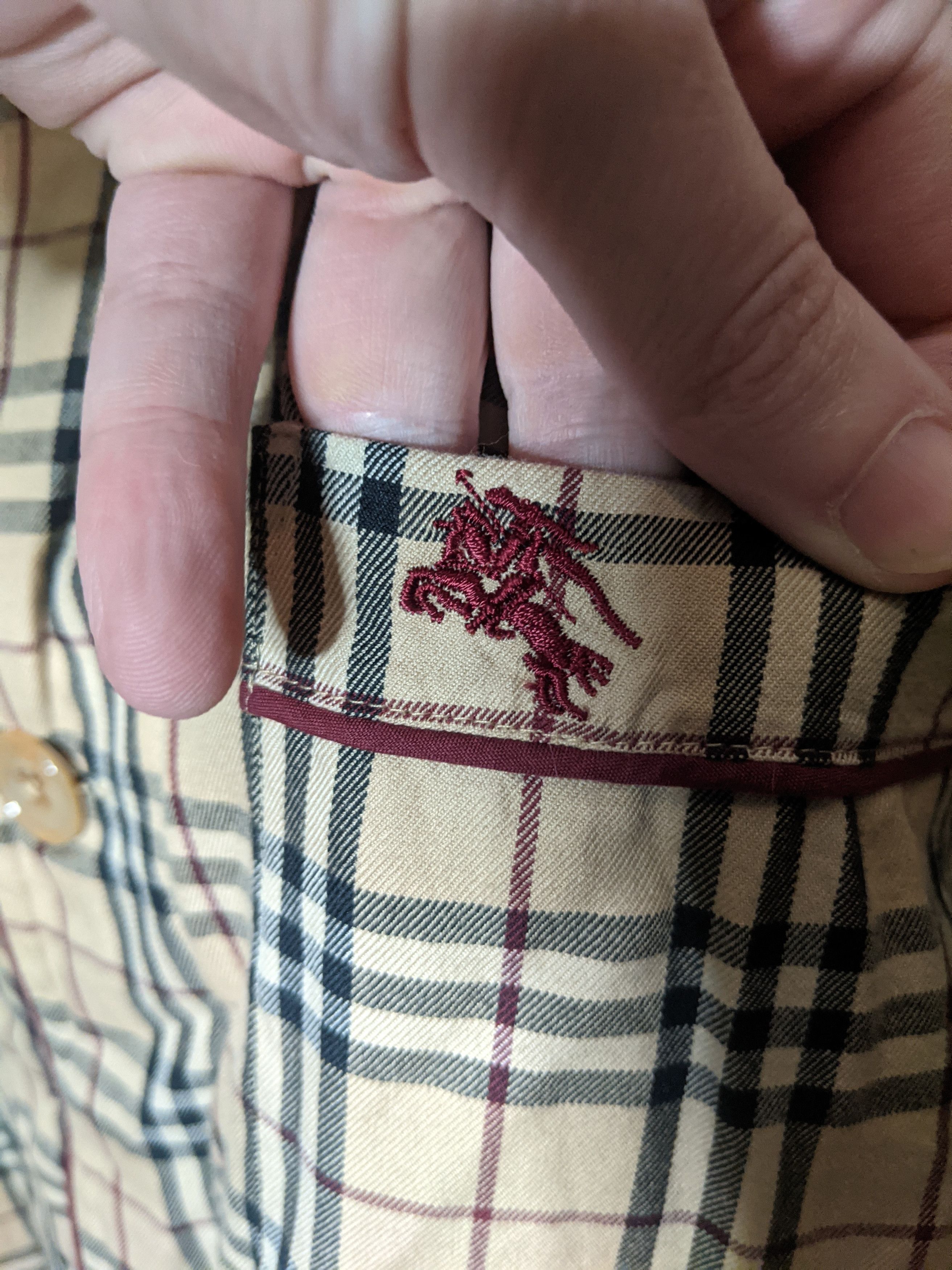 Burberry Nova check pyjama style logo embroidered shirt Size US M / EU 48-50 / 2 - 8 Thumbnail