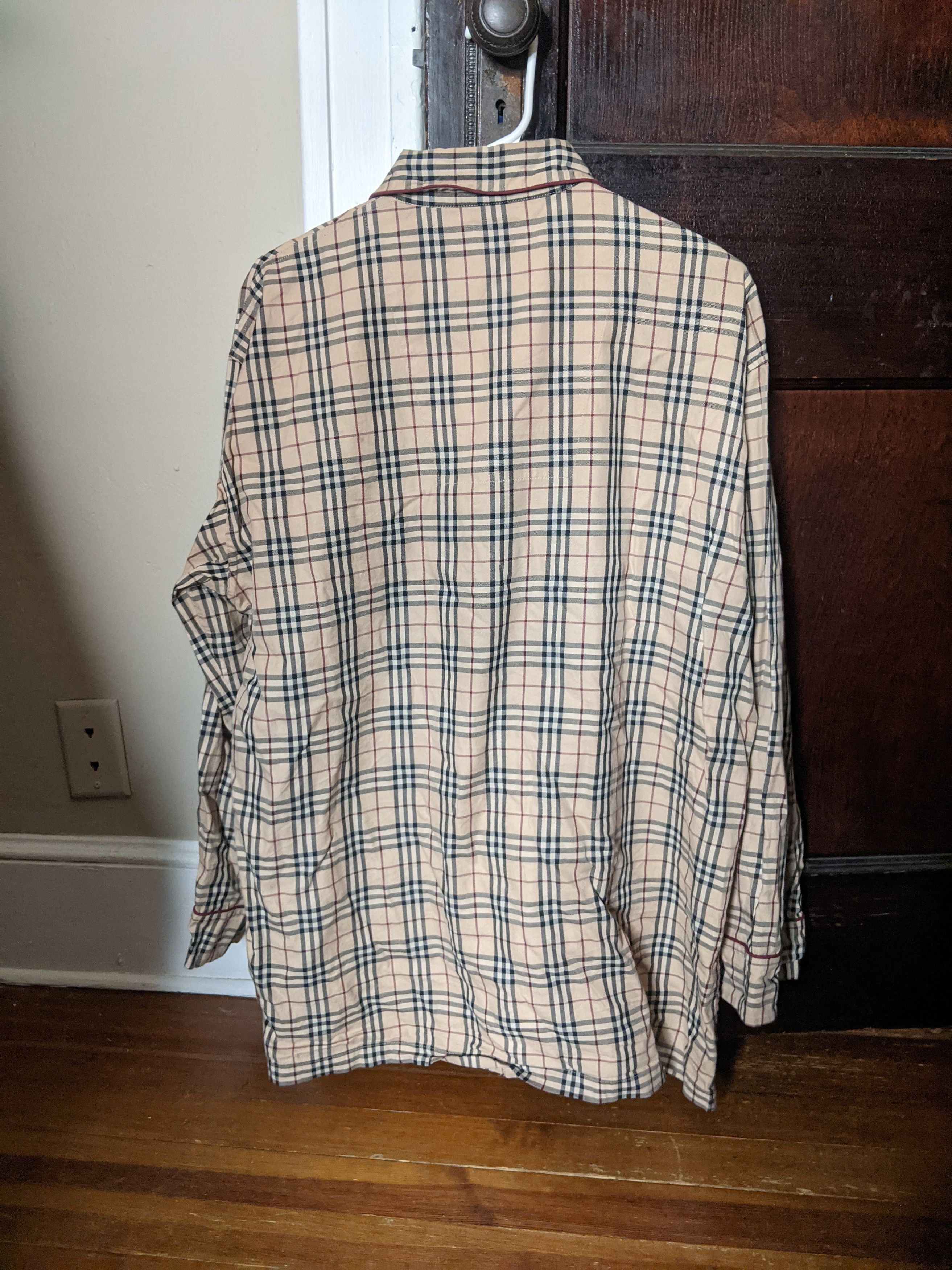 Burberry Nova check pyjama style logo embroidered shirt Size US M / EU 48-50 / 2 - 4 Thumbnail