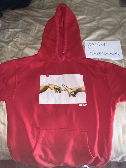 Full Send by Nelk Boys Red Rona Full Send Hoodie by the Nelk Boys | Grailed