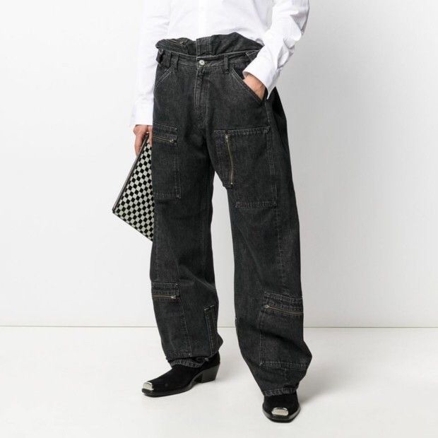 Y/Project y project pop-up xs size denim pants | Grailed