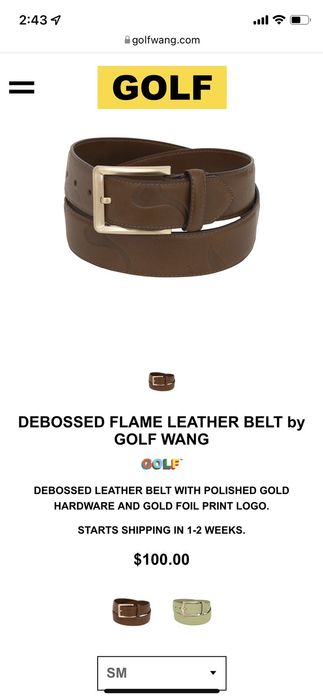 Golf Wang GOLF WANG FLAME LEATHER BELT | Grailed