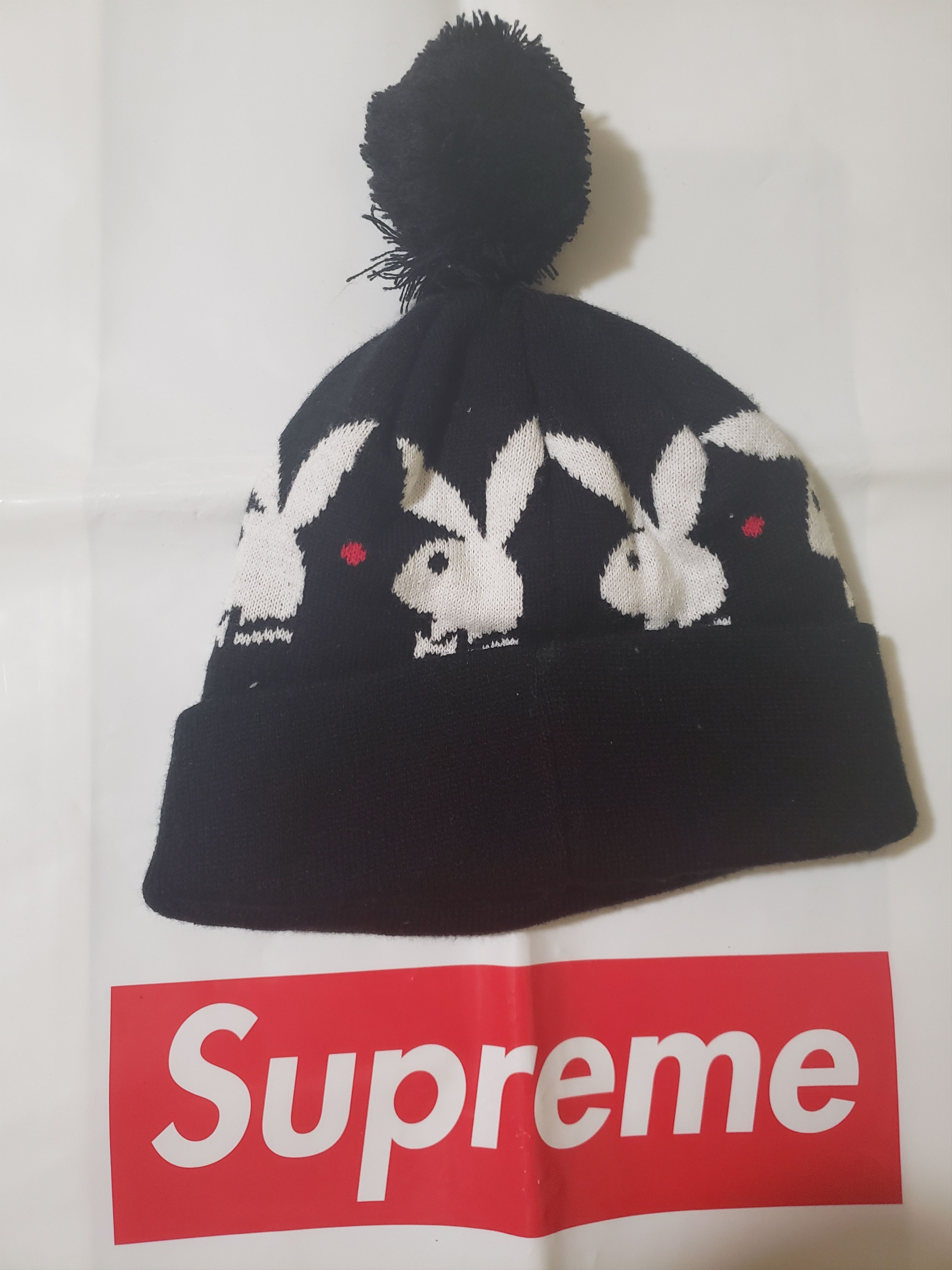 Supreme playboy beanie sales black