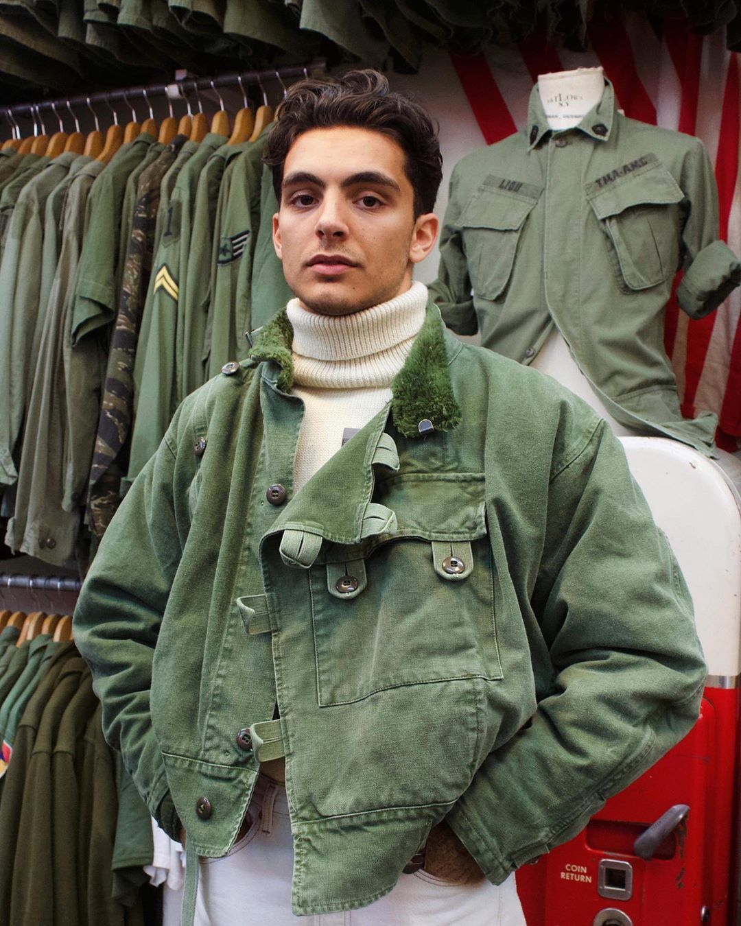 Vintage Rare 60s Authentic Swedish Army Motorcycle Jacket Size US L / EU 52-54 / 3 - 4 Thumbnail