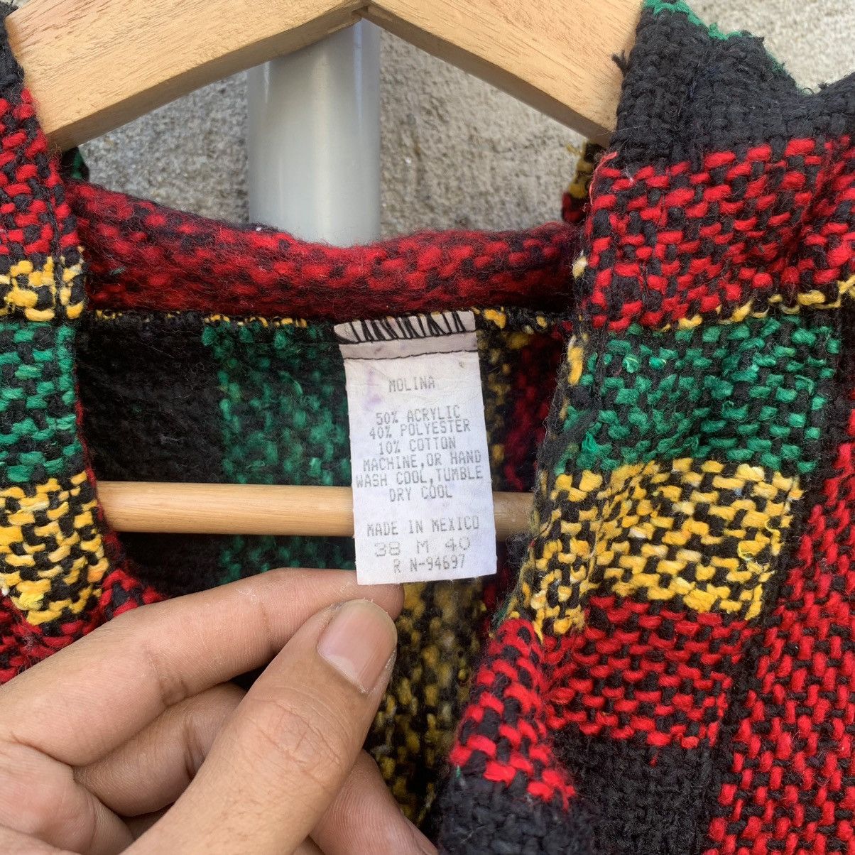 Mexican Threads × Mexicana × Vintage 1990’s Vintage Baja Mexican Sweater Baja Rasta Marley Hoodie Size US M / EU 48-50 / 2 - 3 Thumbnail