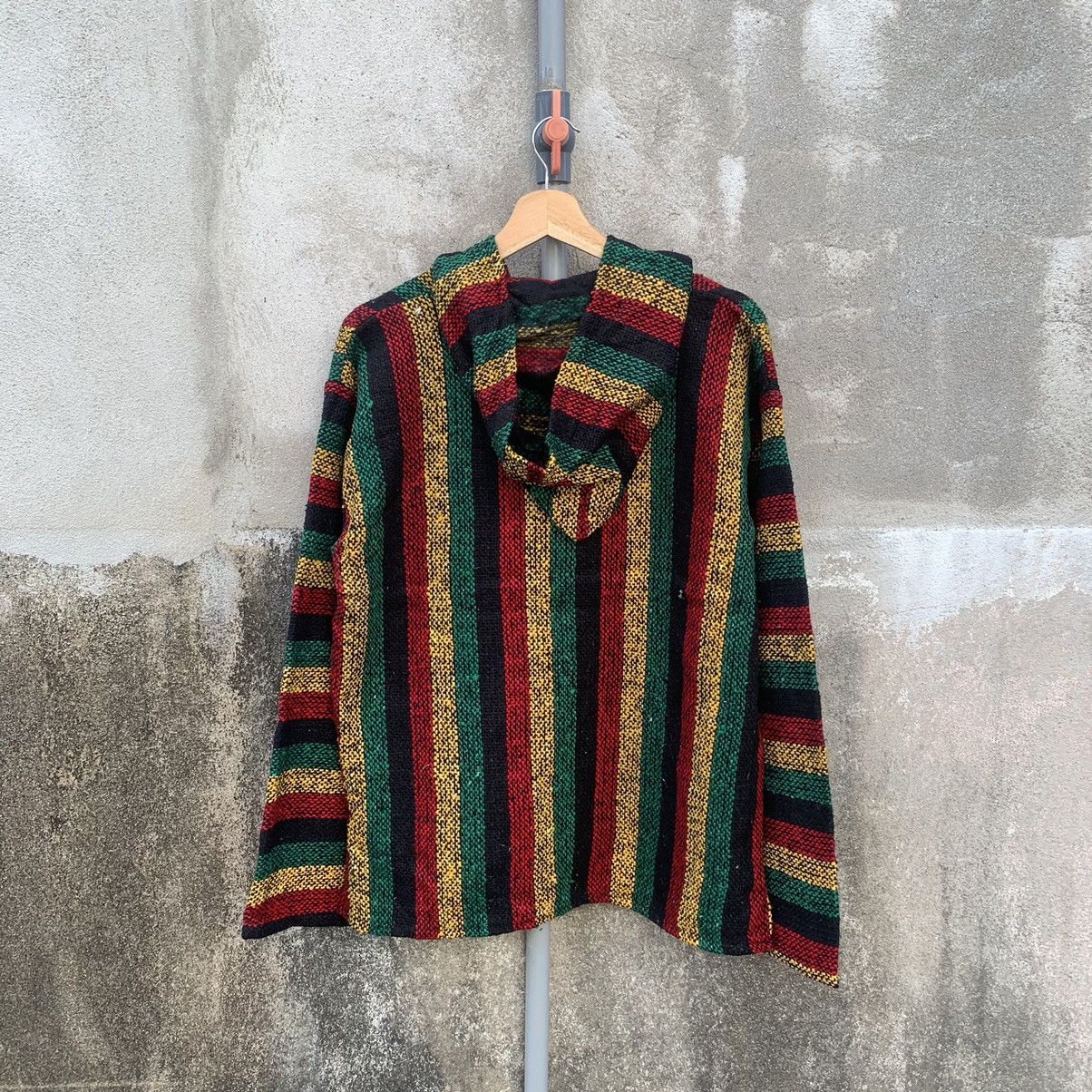Mexican Threads × Mexicana × Vintage 1990’s Vintage Baja Mexican Sweater Baja Rasta Marley Hoodie Size US M / EU 48-50 / 2 - 7 Thumbnail