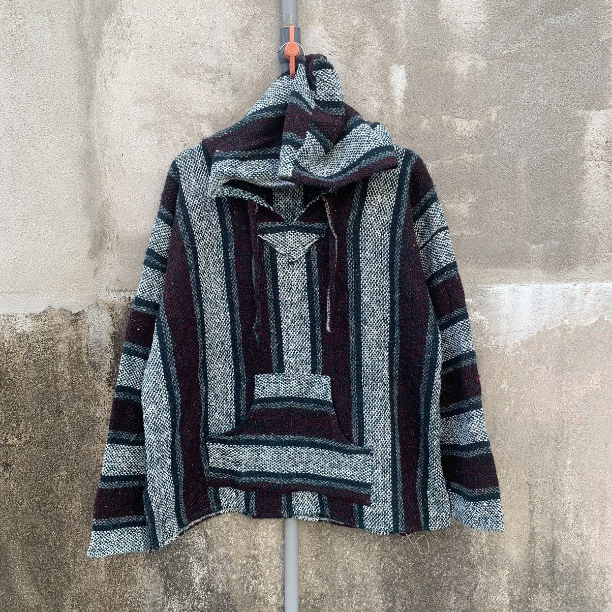 Mexican Threads × Mexicana × Vintage Vintage Baja Mexican Hoodie Knit Sweater Size US L / EU 52-54 / 3 - 1 Thumbnail