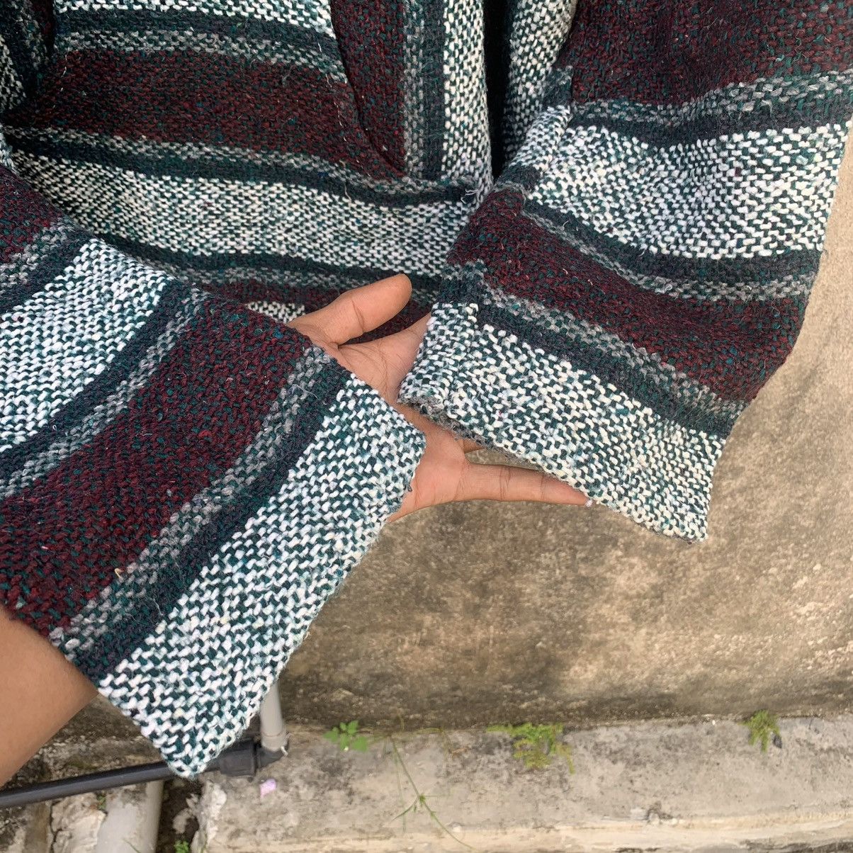 Mexican Threads × Mexicana × Vintage Vintage Baja Mexican Hoodie Knit Sweater Size US L / EU 52-54 / 3 - 6 Thumbnail