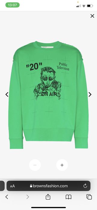 Off white public television hot sale sweatshirt