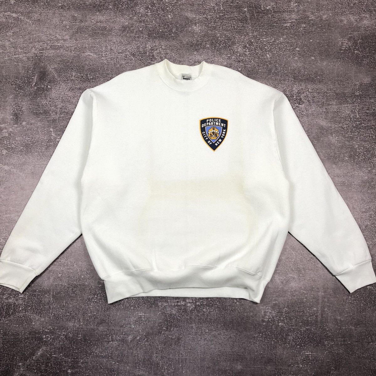 Fruit Of The Loom Vintage 90s Police NYPD Sweatshirt Made In USA Size US XL / EU 56 / 4 - 1 Thumbnail