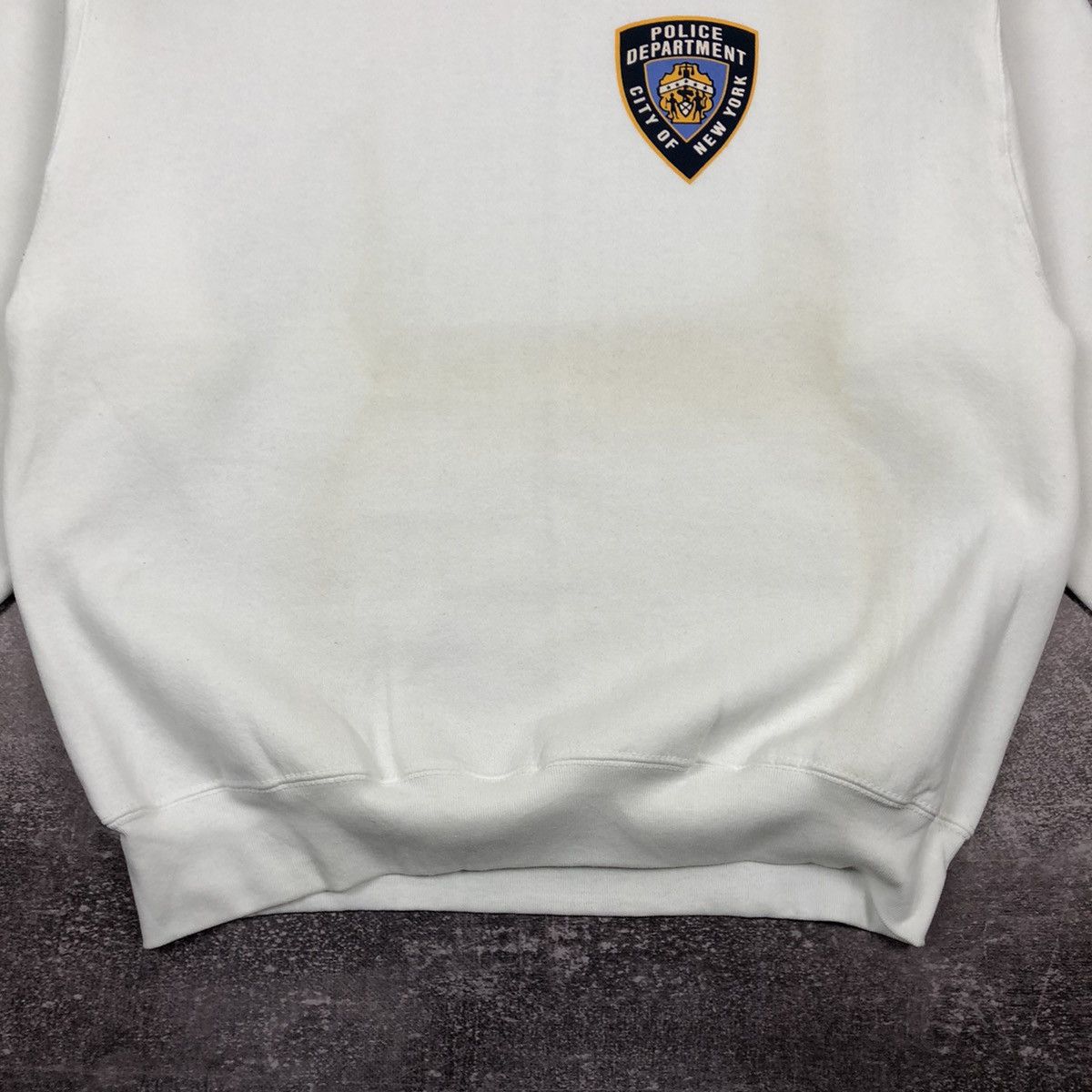 Fruit Of The Loom Vintage 90s Police NYPD Sweatshirt Made In USA Size US XL / EU 56 / 4 - 3 Thumbnail