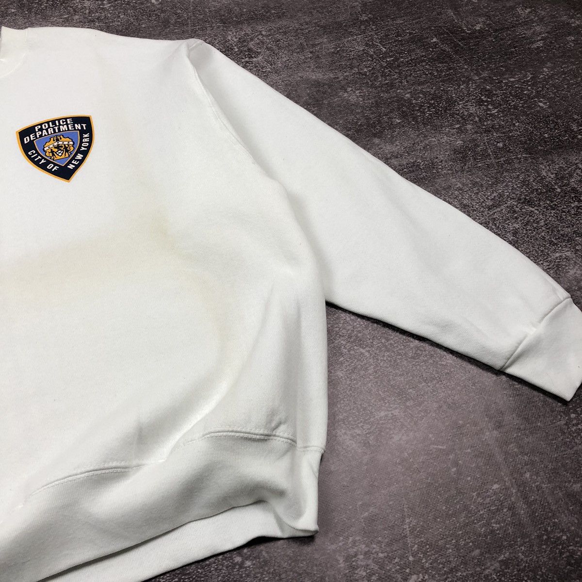 Fruit Of The Loom Vintage 90s Police NYPD Sweatshirt Made In USA Size US XL / EU 56 / 4 - 11 Thumbnail
