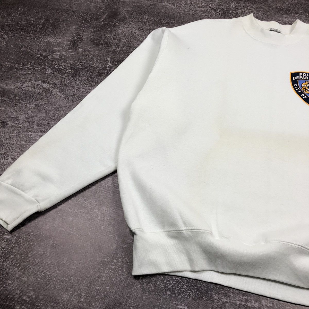 Fruit Of The Loom Vintage 90s Police NYPD Sweatshirt Made In USA Size US XL / EU 56 / 4 - 10 Thumbnail