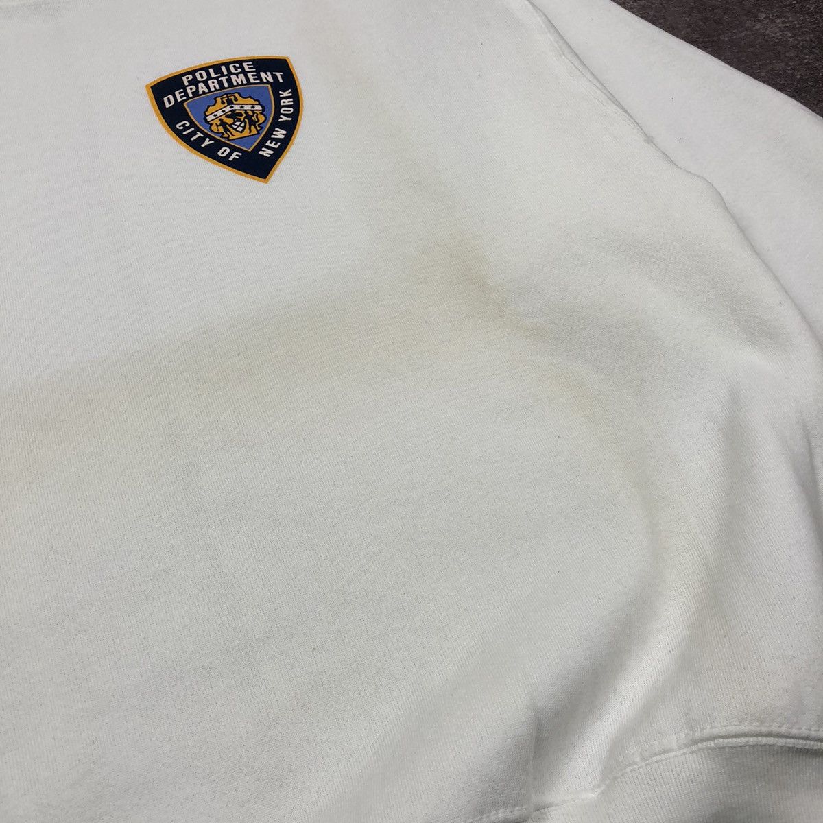 Fruit Of The Loom Vintage 90s Police NYPD Sweatshirt Made In USA Size US XL / EU 56 / 4 - 9 Thumbnail