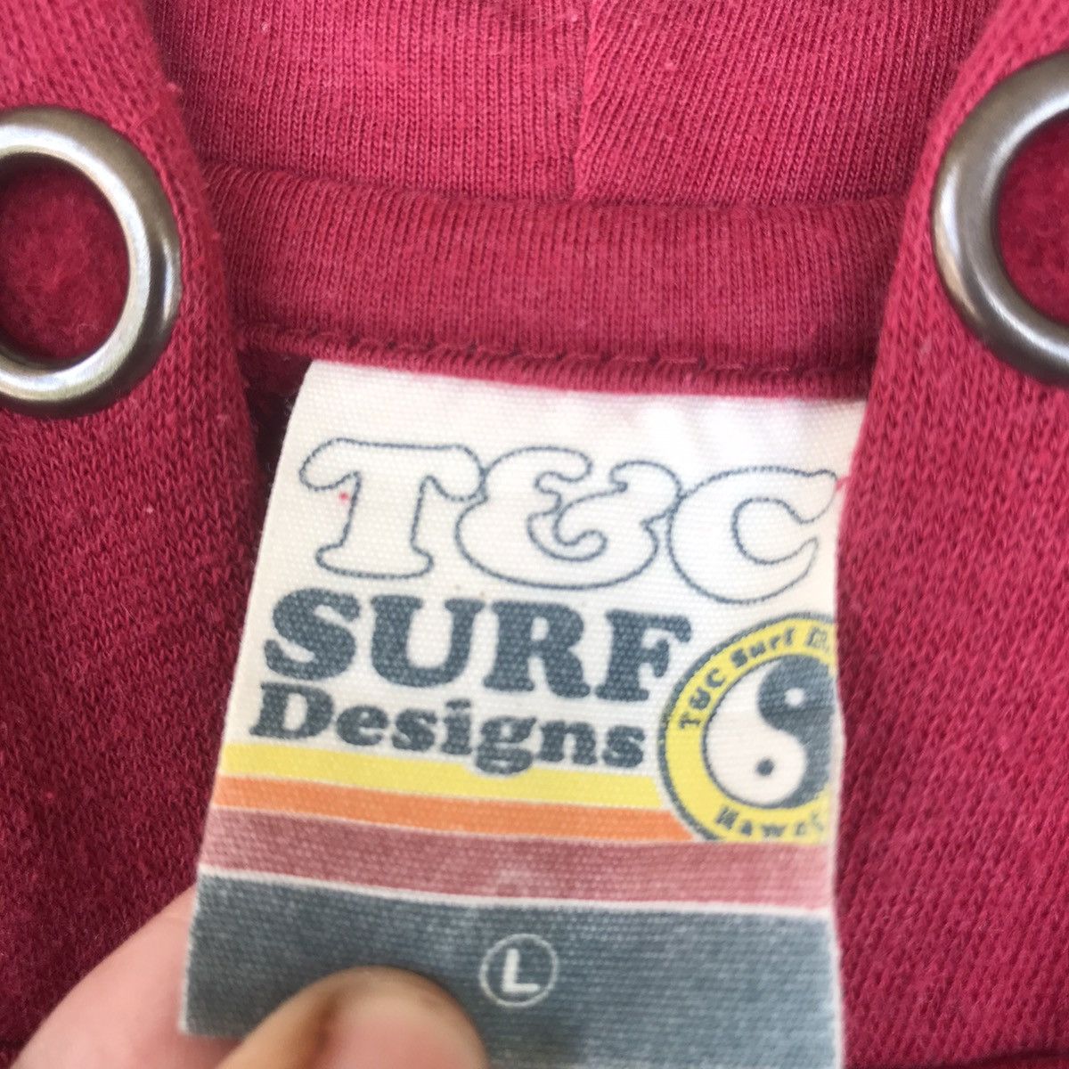 Japanese Brand × Vintage Vintage T&C Surf Big Logo With Hoodie Size US L / EU 52-54 / 3 - 4 Thumbnail