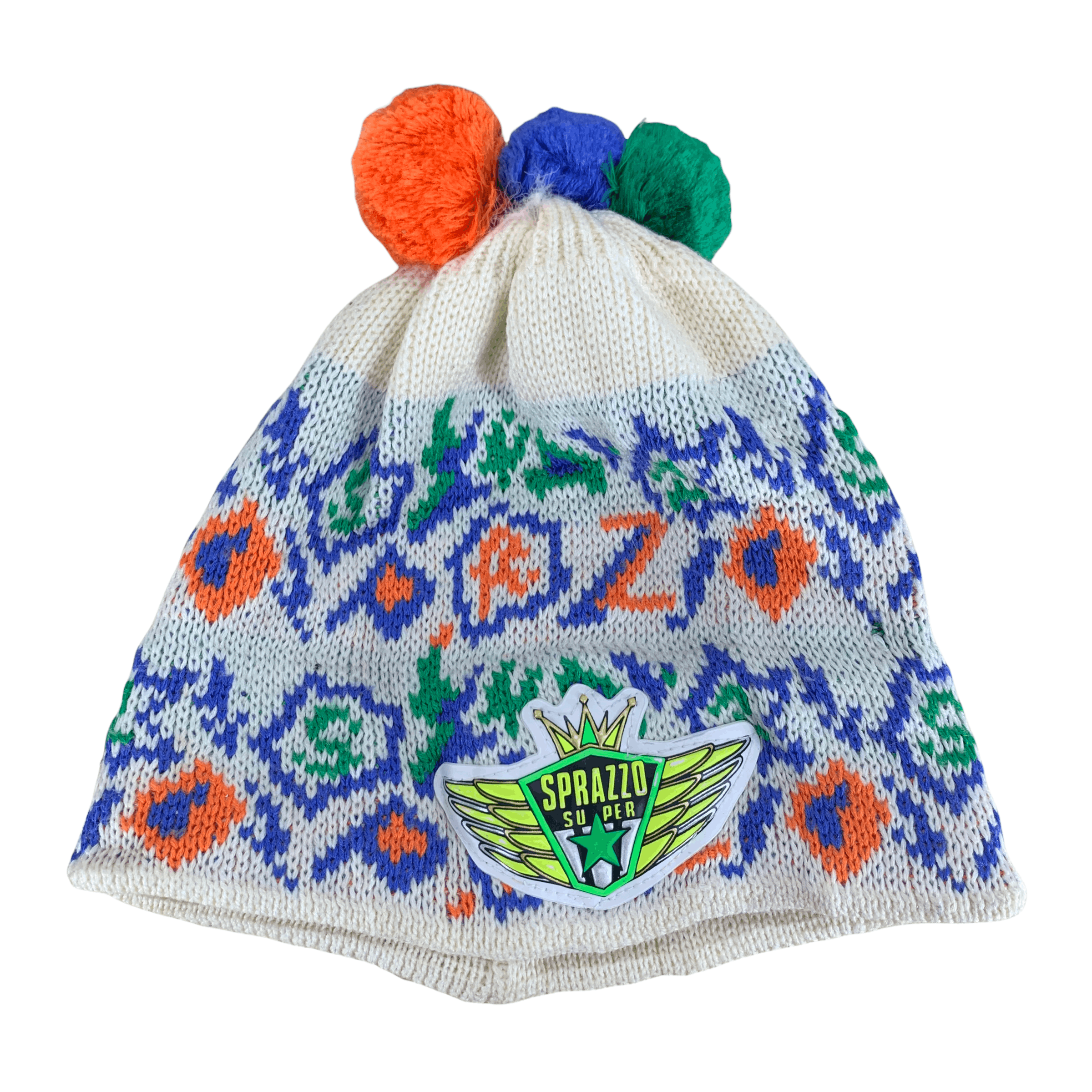 Japanese Brand Sprazzo Super Allover Logo Youth Snow Hat #23-A Size ONE SIZE - 1 Thumbnail