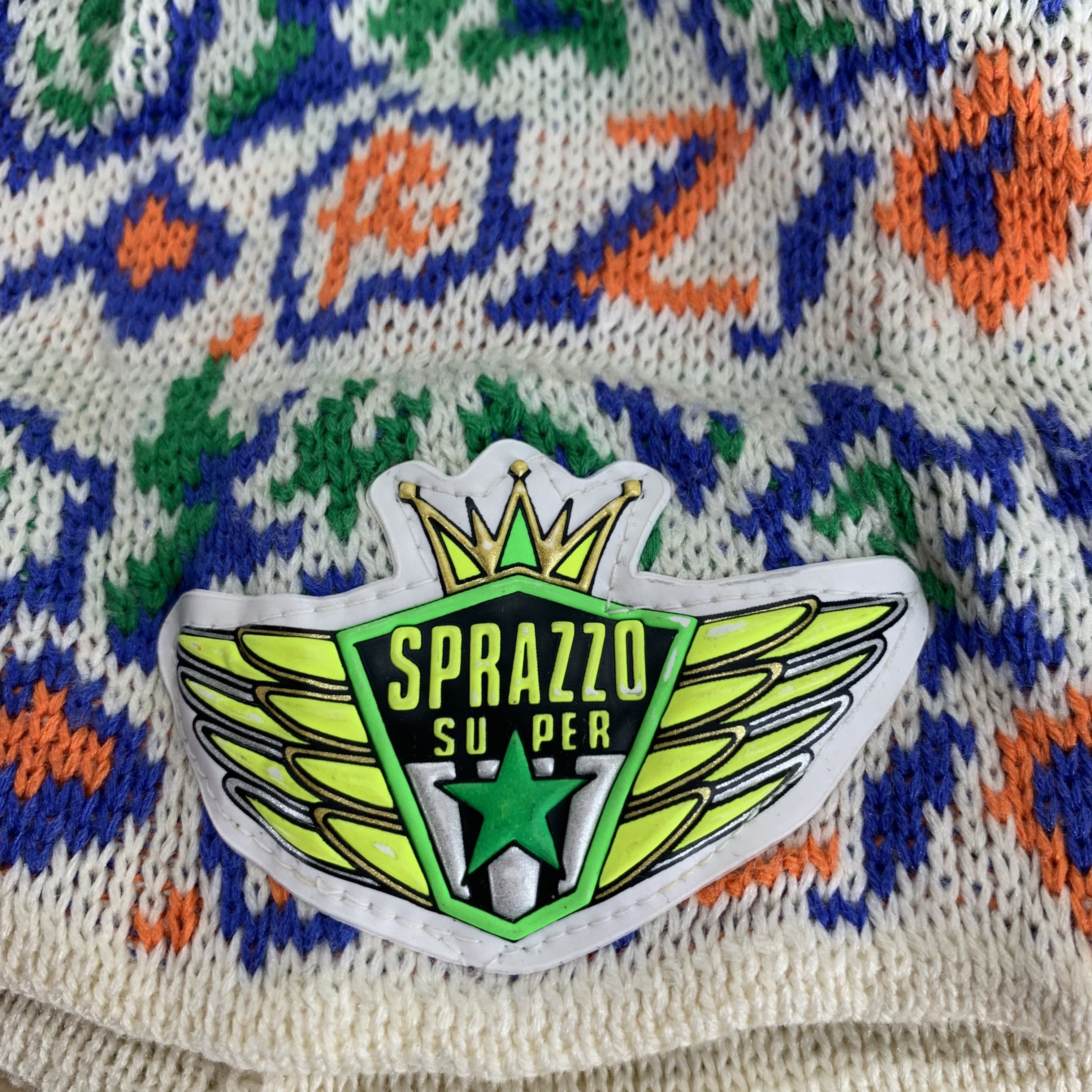 Japanese Brand Sprazzo Super Allover Logo Youth Snow Hat #23-A Size ONE SIZE - 2 Thumbnail