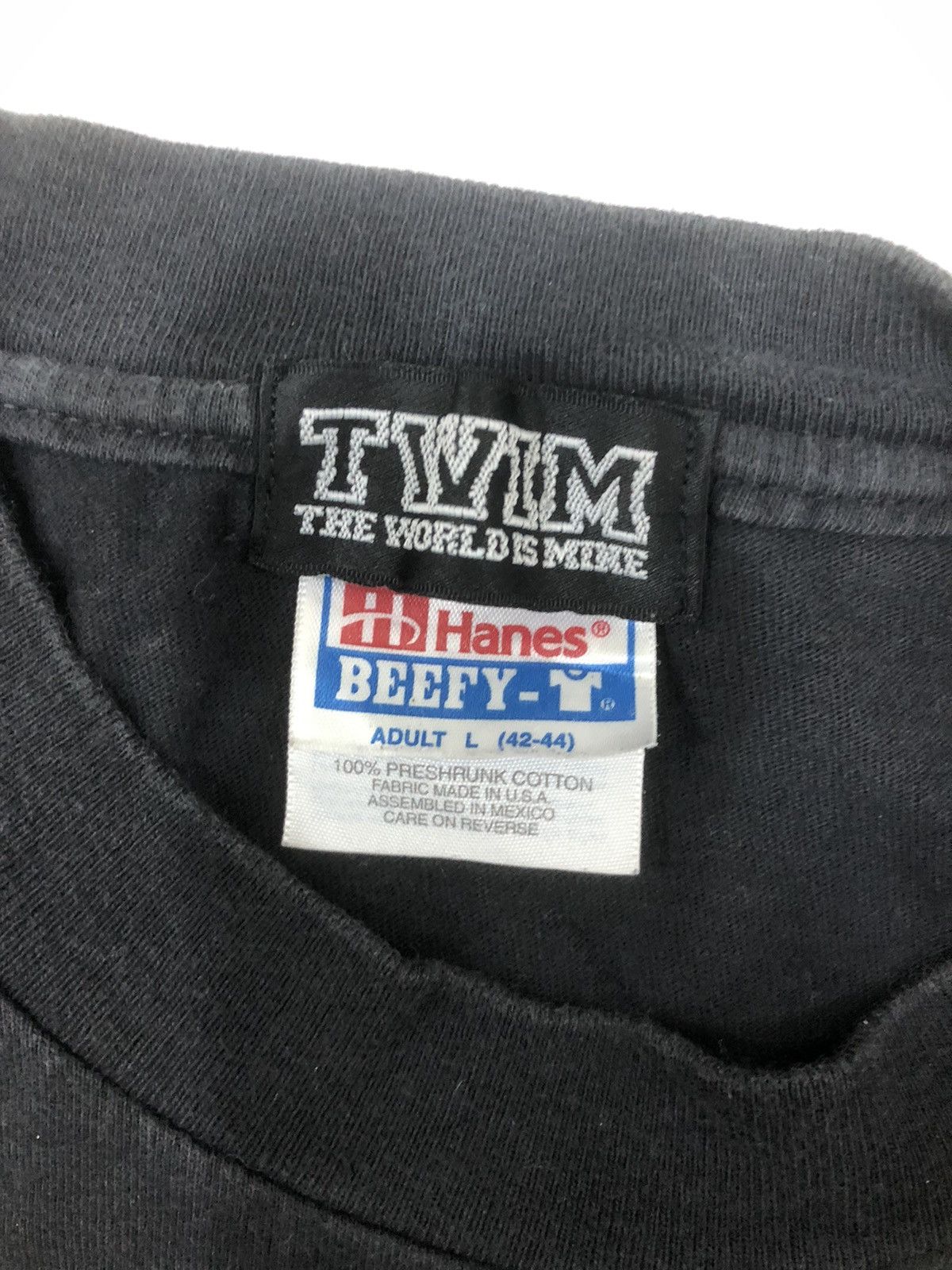 Vintage Vintage TWIsM "The World Is Mine" T-Shirt Made In USA Size US L / EU 52-54 / 3 - 2 Thumbnail