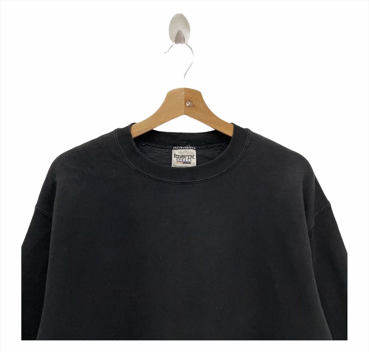 Edwin × Vintage 💥VINTAGE EDWIN PLAN BLACK CREWNECK SWEATER Size US M / EU 48-50 / 2 - 4 Thumbnail