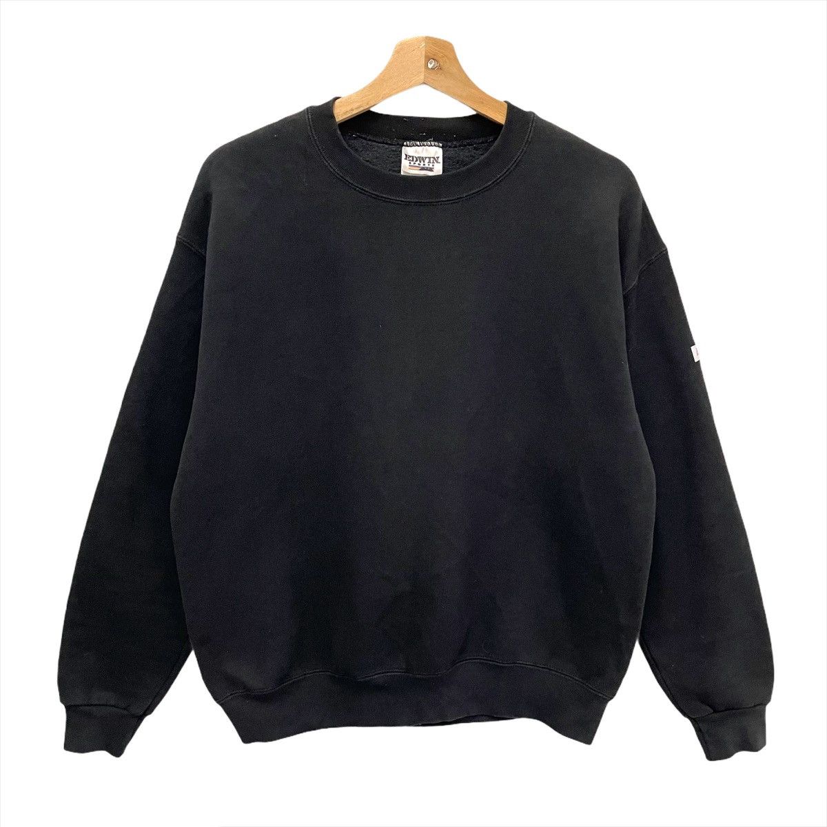 Edwin × Vintage 💥VINTAGE EDWIN PLAN BLACK CREWNECK SWEATER Size US M / EU 48-50 / 2 - 1 Thumbnail