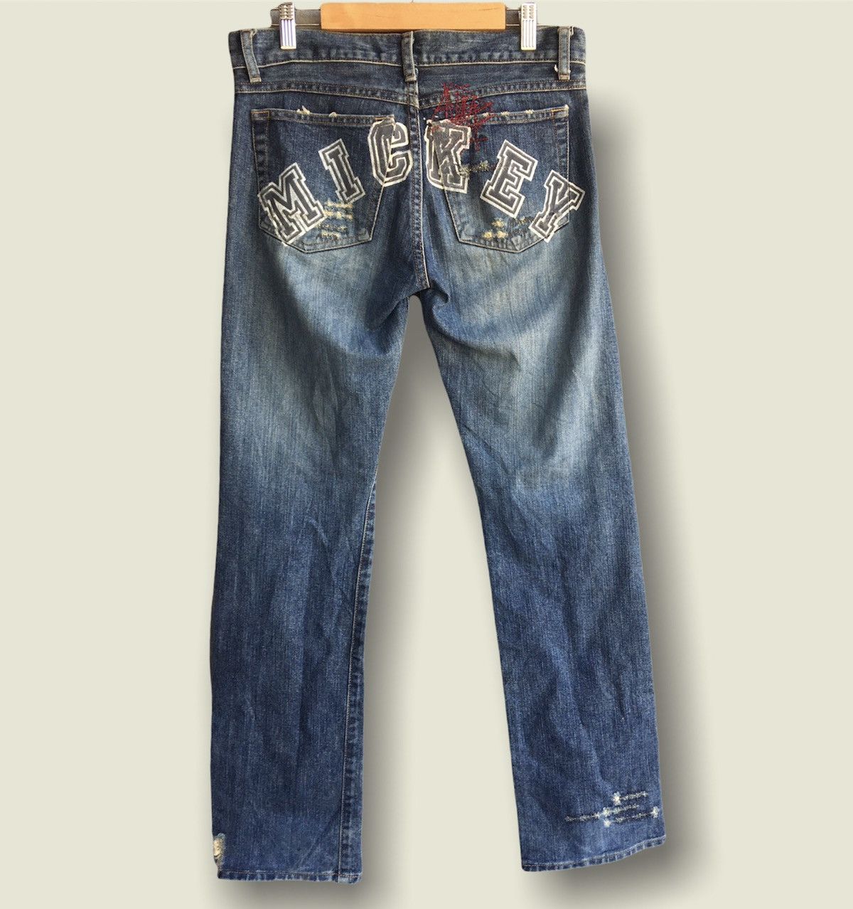 Disney × Mickey Mouse Disney Mickey Mouse Distressed Denim Pants Size US 30 / EU 46 - 2 Thumbnail