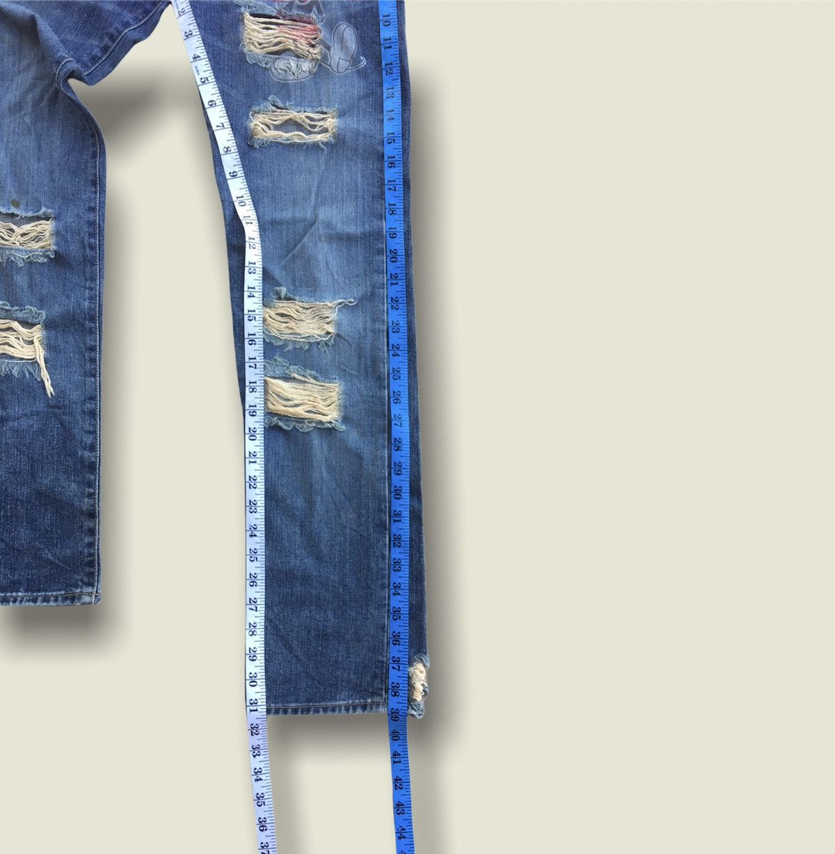 Disney × Mickey Mouse Disney Mickey Mouse Distressed Denim Pants Size US 30 / EU 46 - 11 Thumbnail