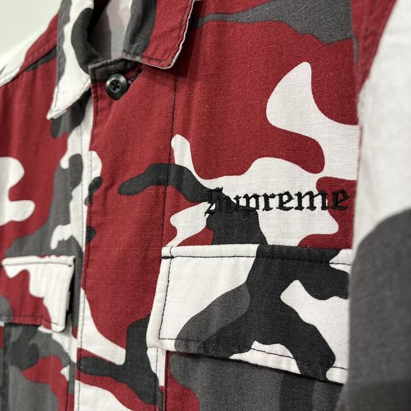 Supreme hellraiser bdu store shirt red camo