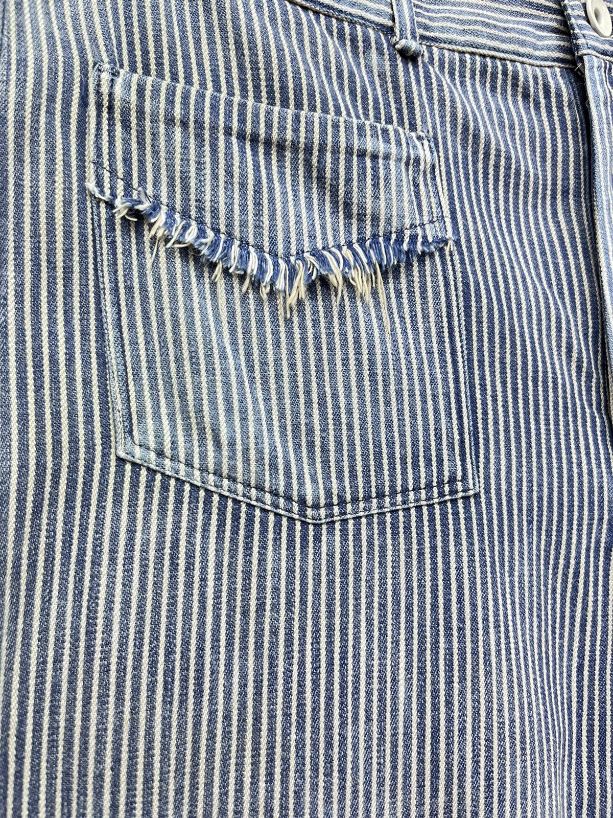 45rpm Vintage 45RPM Japan Hickory Stripes Released Hem Bush Pants Size US 31 - 4 Thumbnail