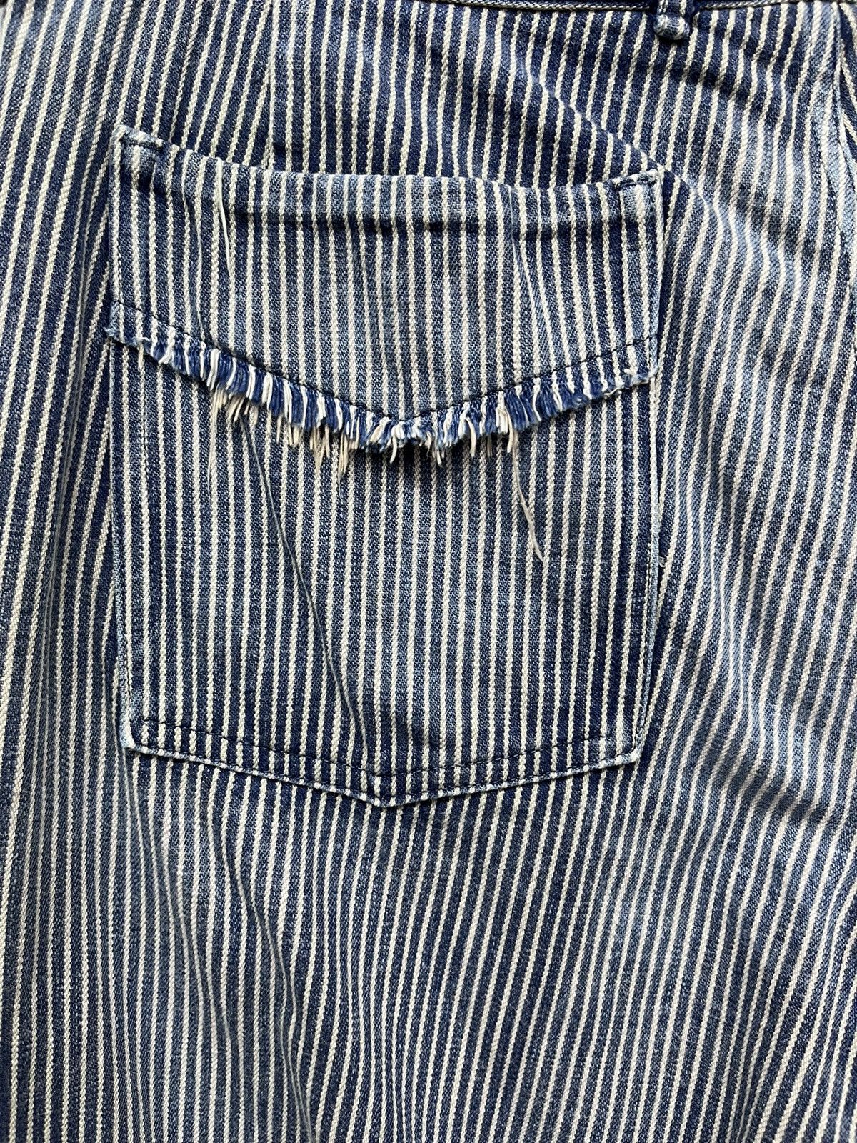 45rpm Vintage 45RPM Japan Hickory Stripes Released Hem Bush Pants Size US 31 - 8 Thumbnail