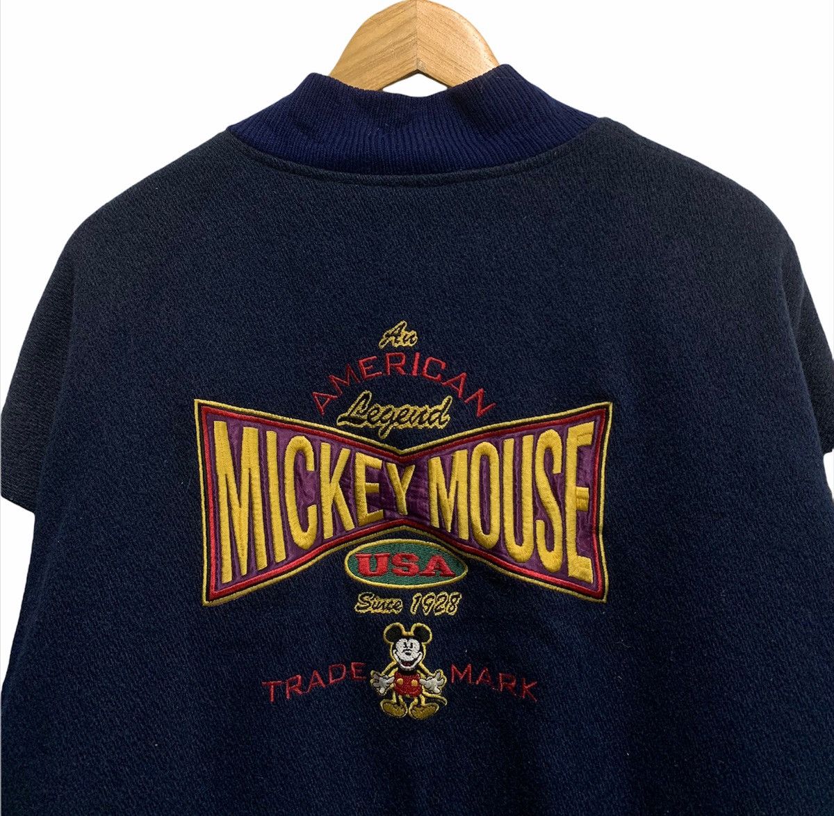Mickey Mouse × Vintage RARE ‼️ 80s Mickey Mouse Varsity Oversized Jacket Size US L / EU 52-54 / 3 - 3 Thumbnail