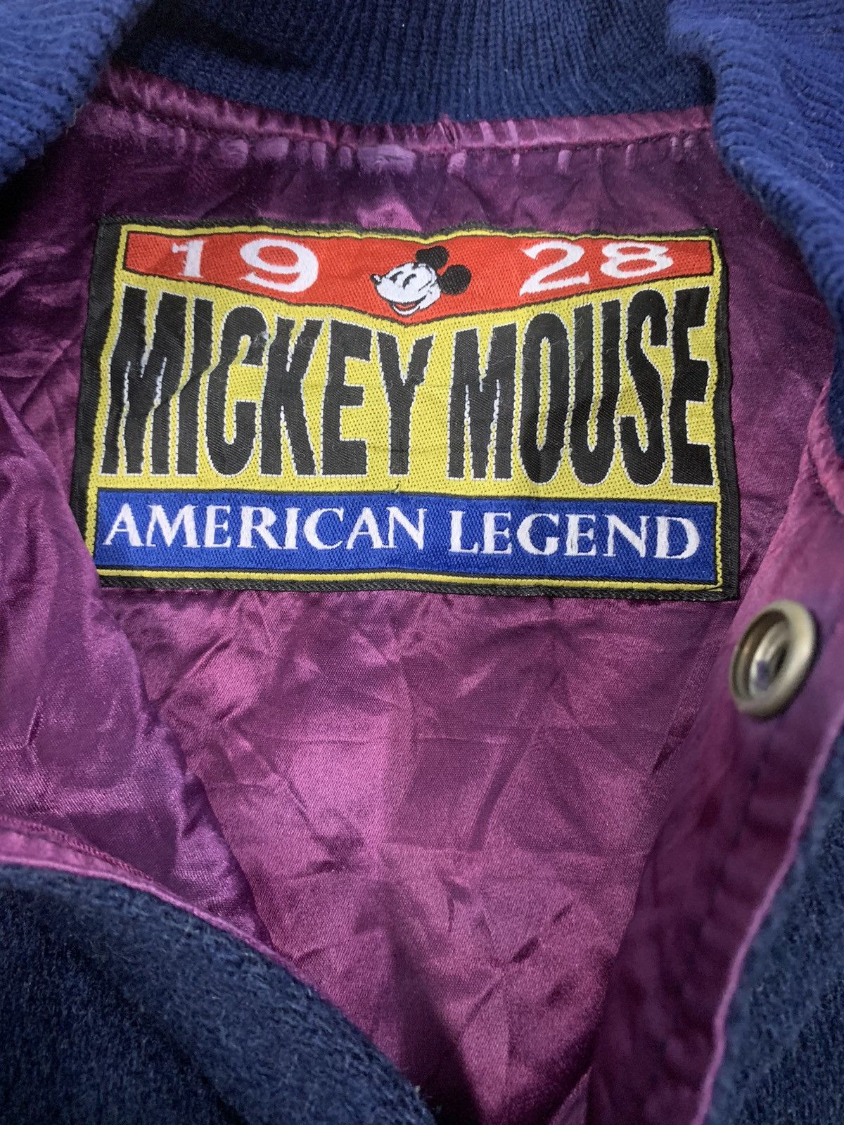 Mickey Mouse × Vintage RARE ‼️ 80s Mickey Mouse Varsity Oversized Jacket Size US L / EU 52-54 / 3 - 6 Thumbnail
