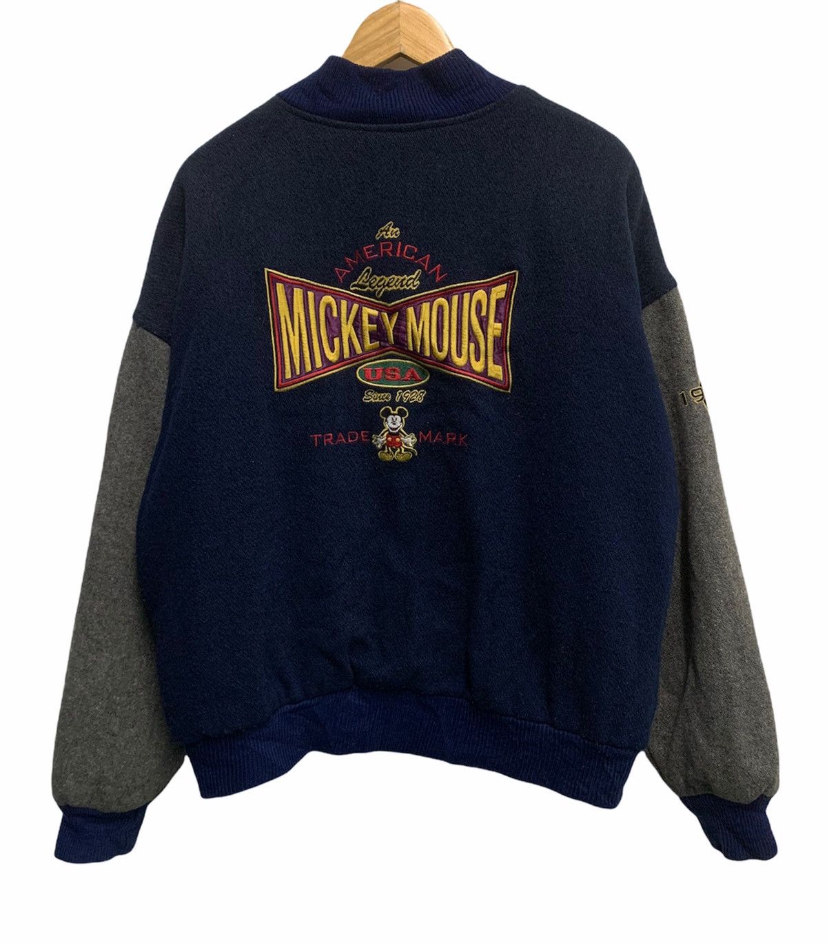 Mickey Mouse × Vintage RARE ‼️ 80s Mickey Mouse Varsity Oversized Jacket Size US L / EU 52-54 / 3 - 1 Thumbnail
