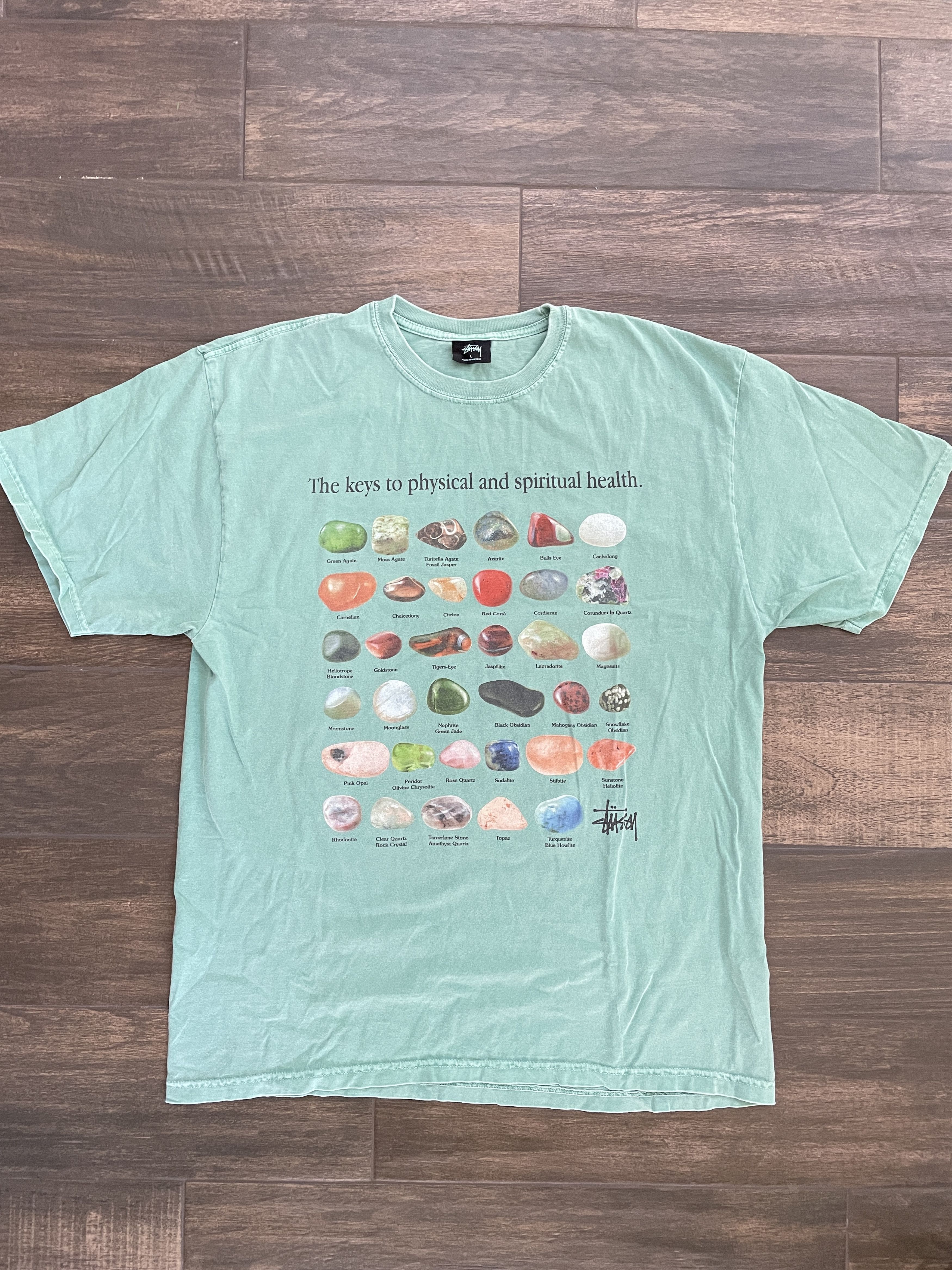 Stussy Stussy Spiritual Health Stones Pigment Dyed Tee | Grailed
